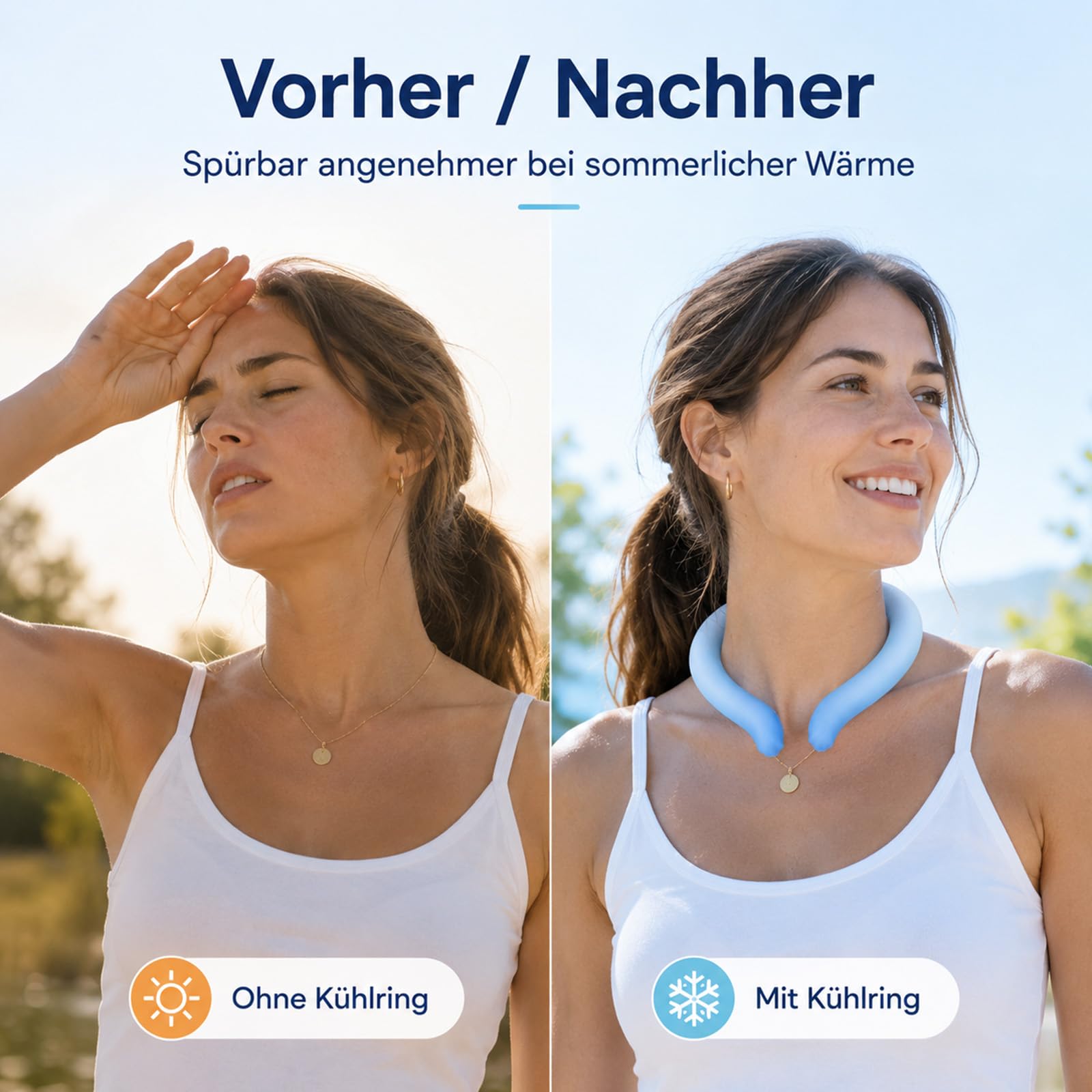 Nacken Kühlung mit PCM-Technologie 26°C für den Nacken (Blau)