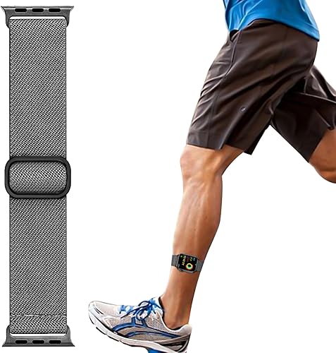 Correa elástica para tobillobrazo compatible con Apple Watch de 1.99 pulgadas, 1.77 pulgadas, 1.73 pulgadas, 1.65 pulgadas, 1.61 pulgadas, 1.57