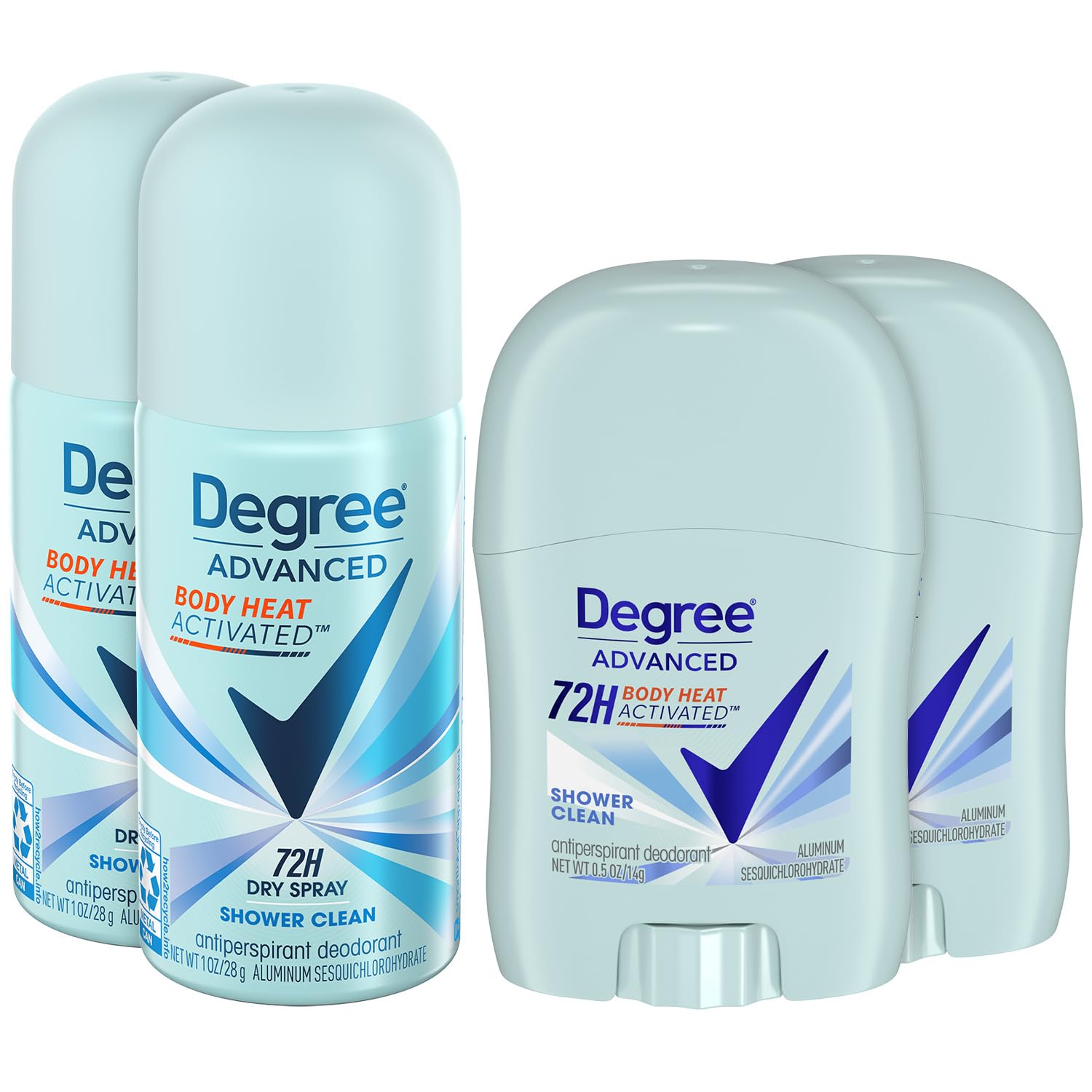 Women Travel Deodorant by Degree – 0.75 Ounce (Pack of 4), Pack of 4, Model DEGR-79400489449-79400564306