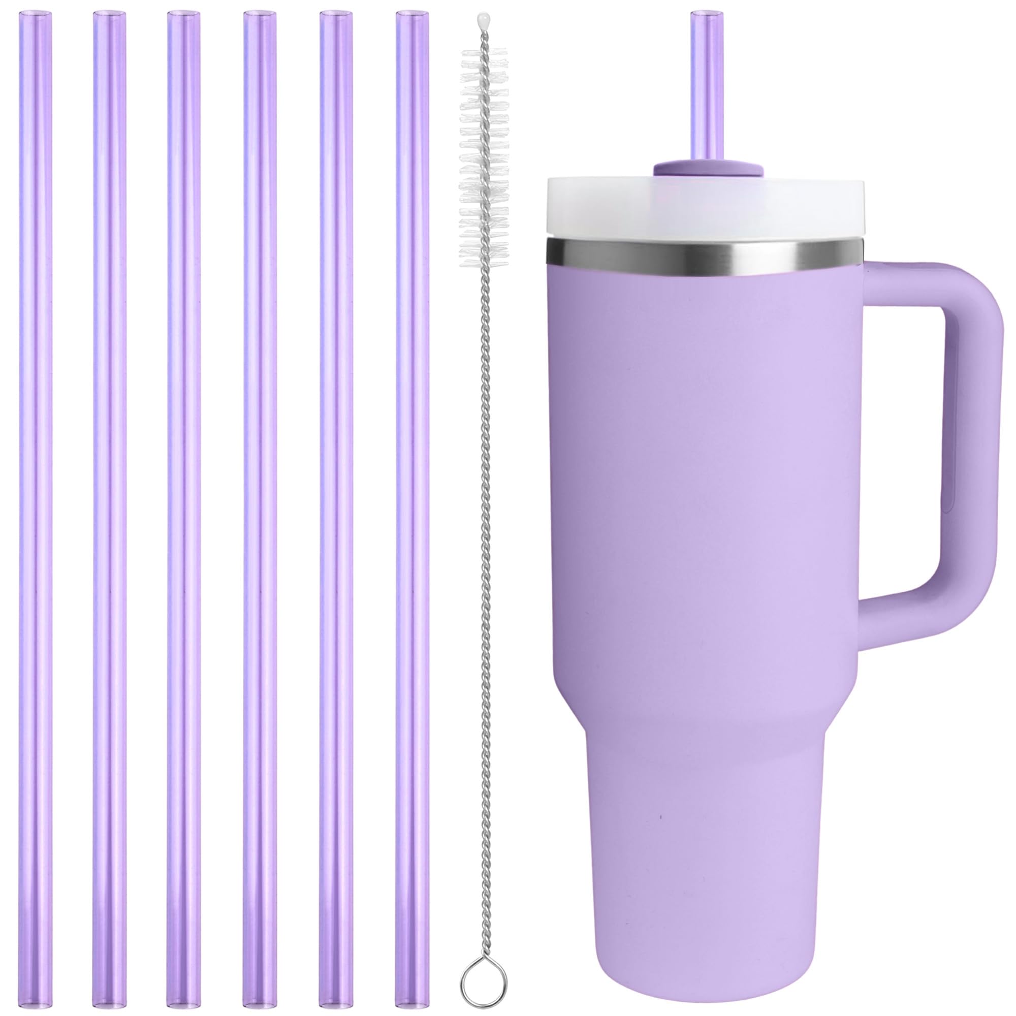 Replacement Straw Compatible with Stanley Quencher 40 oz 30 oz Tumbler 12 inch Extra Long Reusable Straws Plastic