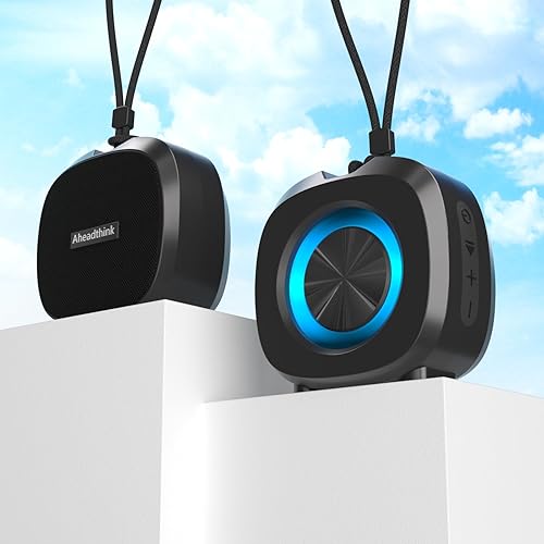 Miniatura 6 de Altavoz Bluetooth, inalámbrico portátil, altavoz impermeable IPX5, Bluetooth 5, luces de color RGB, sonido estéreo fuerte, bajo, emparejamiento TWS,