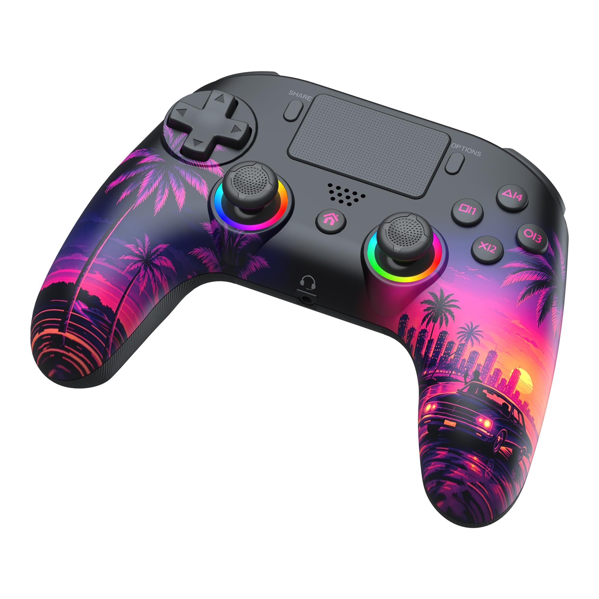 Subsonic - Manette sans Fil pour PS5 et PC - LED RGB - Sunset