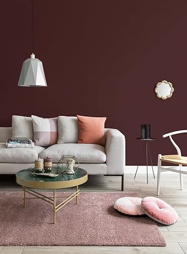 Miniatura 8 de Papel tapiz adhesivo rojo oscuro mate para despegar y pegar, papel de contacto rojo ancora de 16 x 393.7 pulgadas, papel adhesivo autoadhesivo para