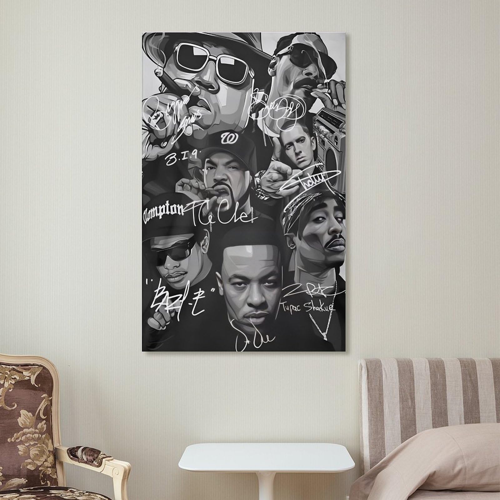 Poster con stampa artistica da parete, motivo: cantante rap, hip hop, tutte le stelle, decorazione per la casa, poster 40 x 60 cm