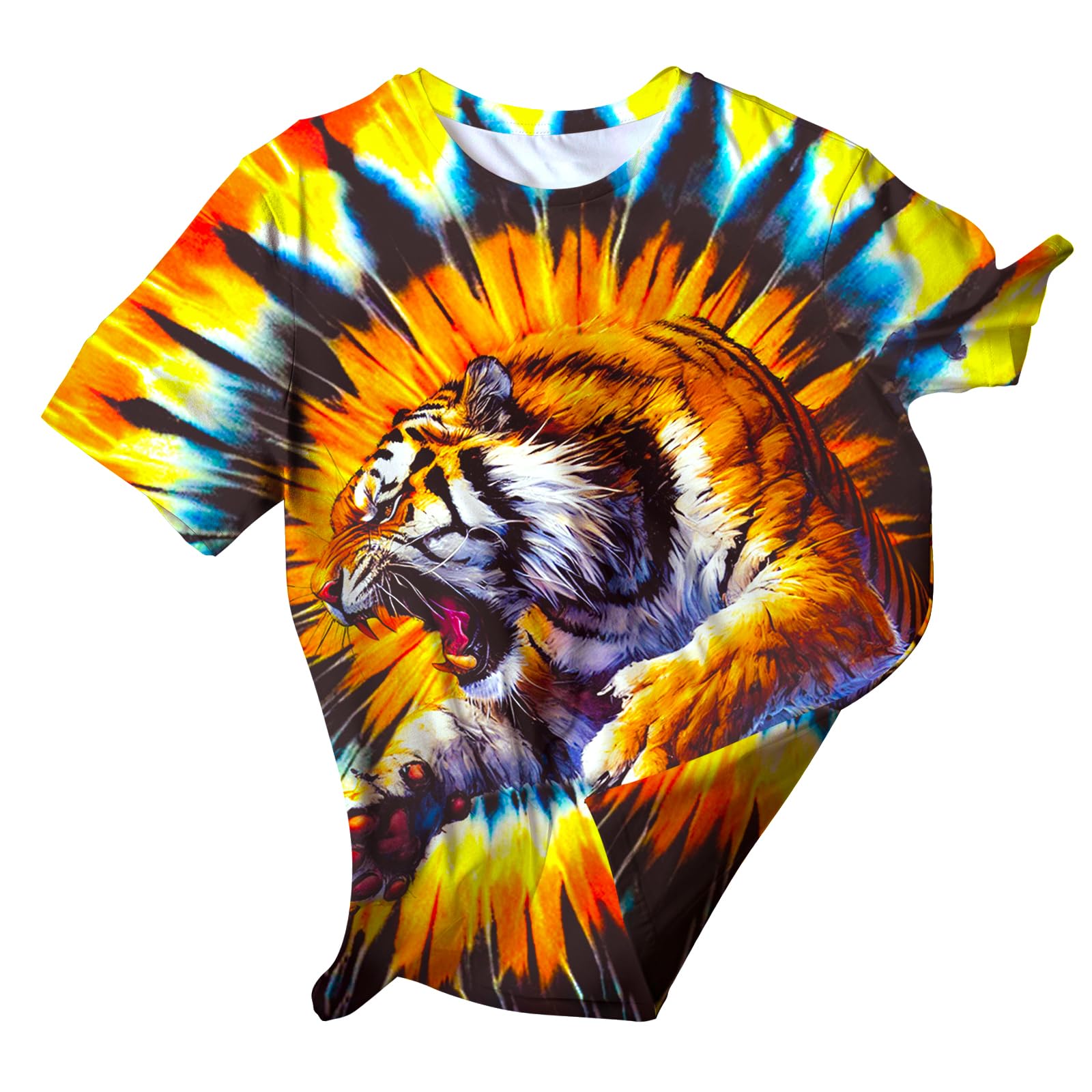 ZSKQJLW Kids Animal Tie Dye Shirt for Boys Girls Size 5-12