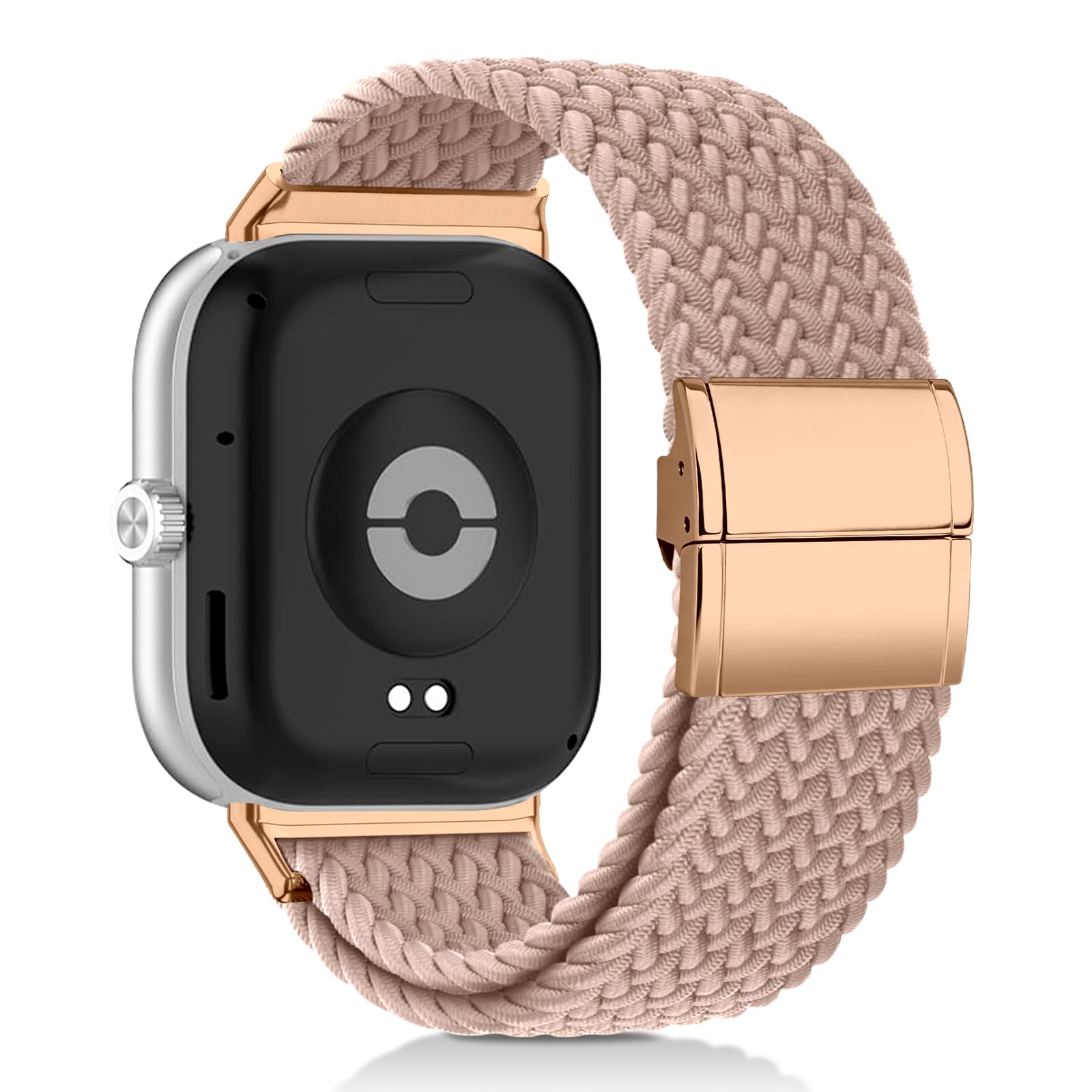 Zspoly Geflochtenes Armband Kompatibel mit Xiaomi Smart Band 9 pro armband/Xiaomi Smart Band 8 pro Armband/Xiaomi Redmi Watch 5/4, Nylon Magnetisch Stoff Elastisches Sport Ersatzband für Herren Damen