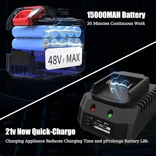 Miniatura 5 de Lavadora a presión inalámbrica, máximo 870 PSI, 2.11 GPM, lavadora a presión portátil, ajuste de 3 velocidades con boquilla ajustable 6 en 1,