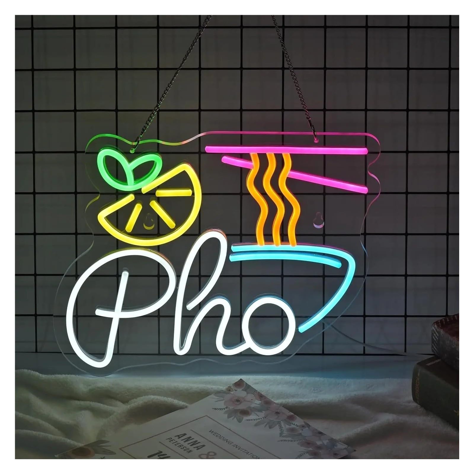 Decoración Lámparas Letrero De Neón LED Fideos Pho