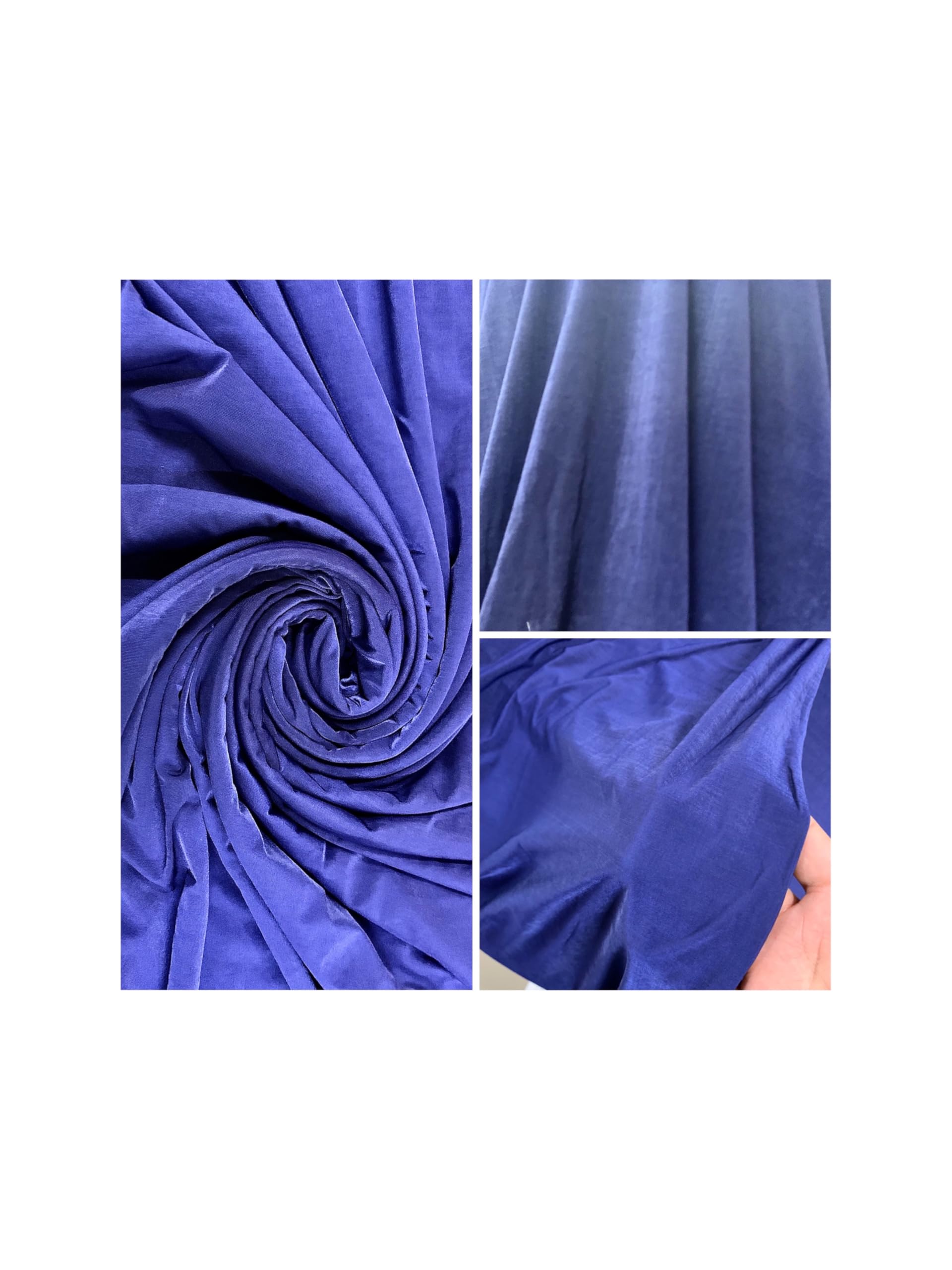 LYCRAA Fabric (Dark Blue) L:-1/2/3/4/5 W:- 55+INCH | Heavyweight Fabric | NOT at All Transparent | Used to Make Blouse-Choli-Lehenga-Gowns-Skirts-Long Dress | (1 Meter)-image-1