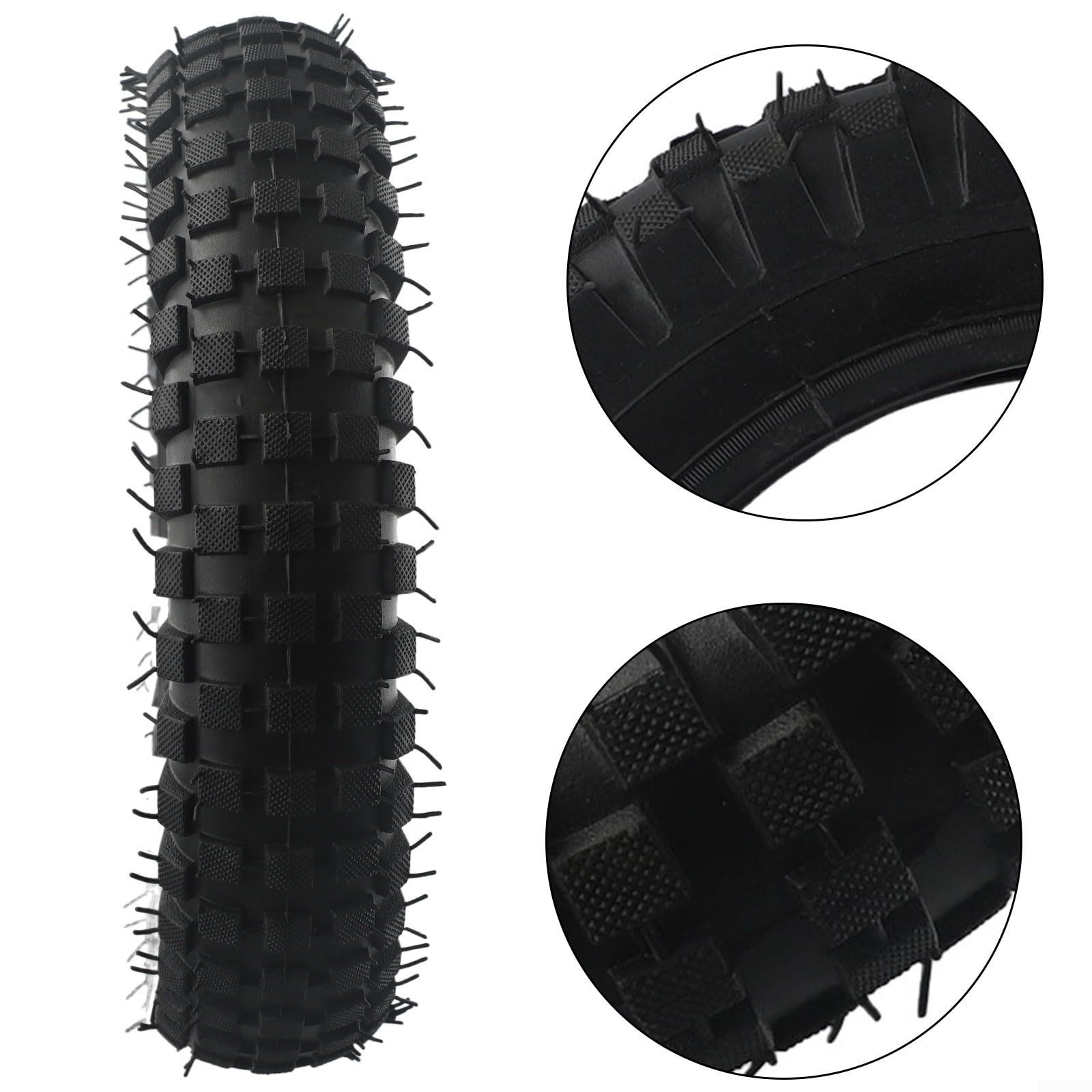 Juego de neumáticos y tubo interior de 12.5 x 2.75 para 49 cc para MINI Dirt Bike MX350 MX400 Scooter, neumático de goma de rueda todoterreno de 12 1/2 x 2.75 con válvula recta, color negro