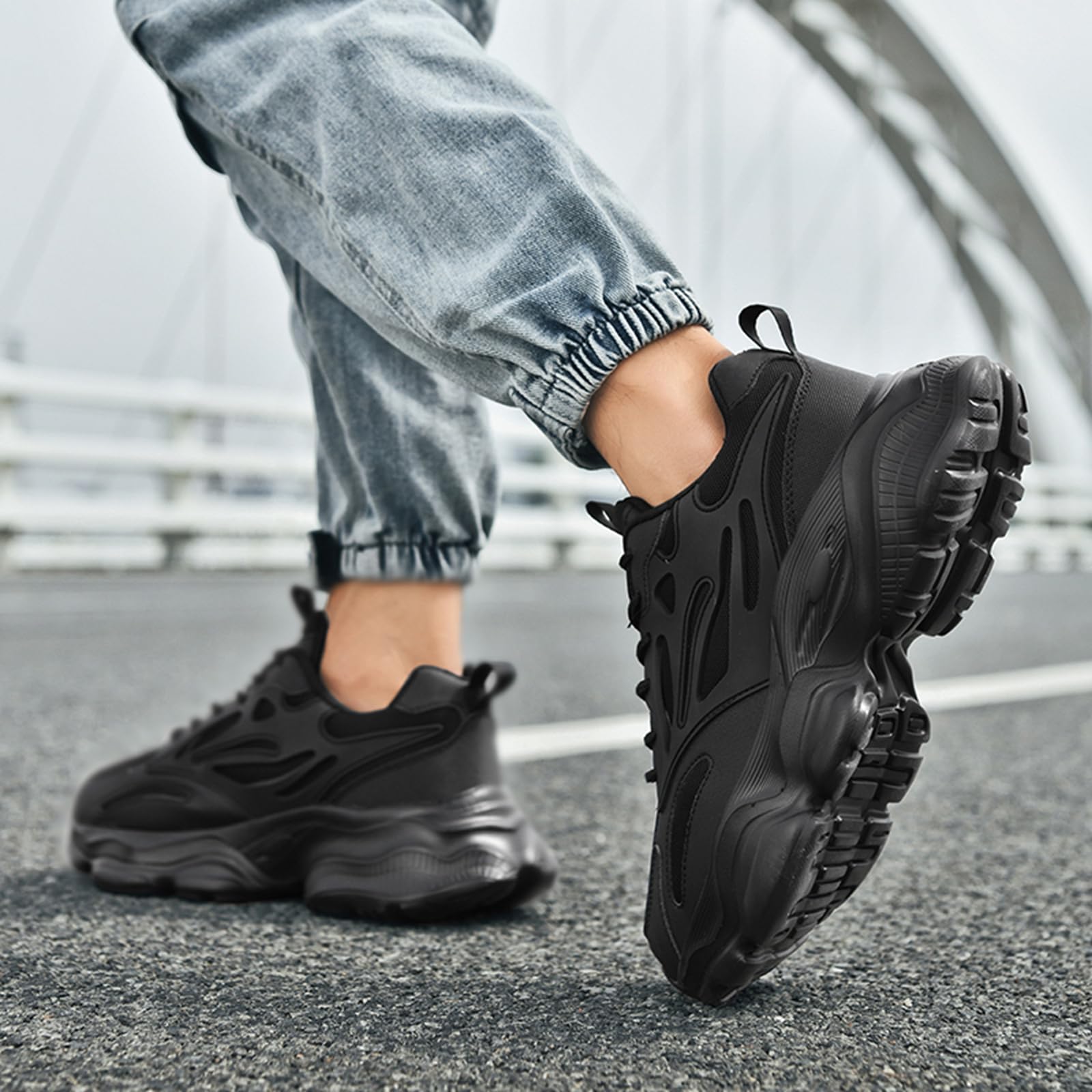 Zapatillas de running transpirables simples y elegantes para hombre