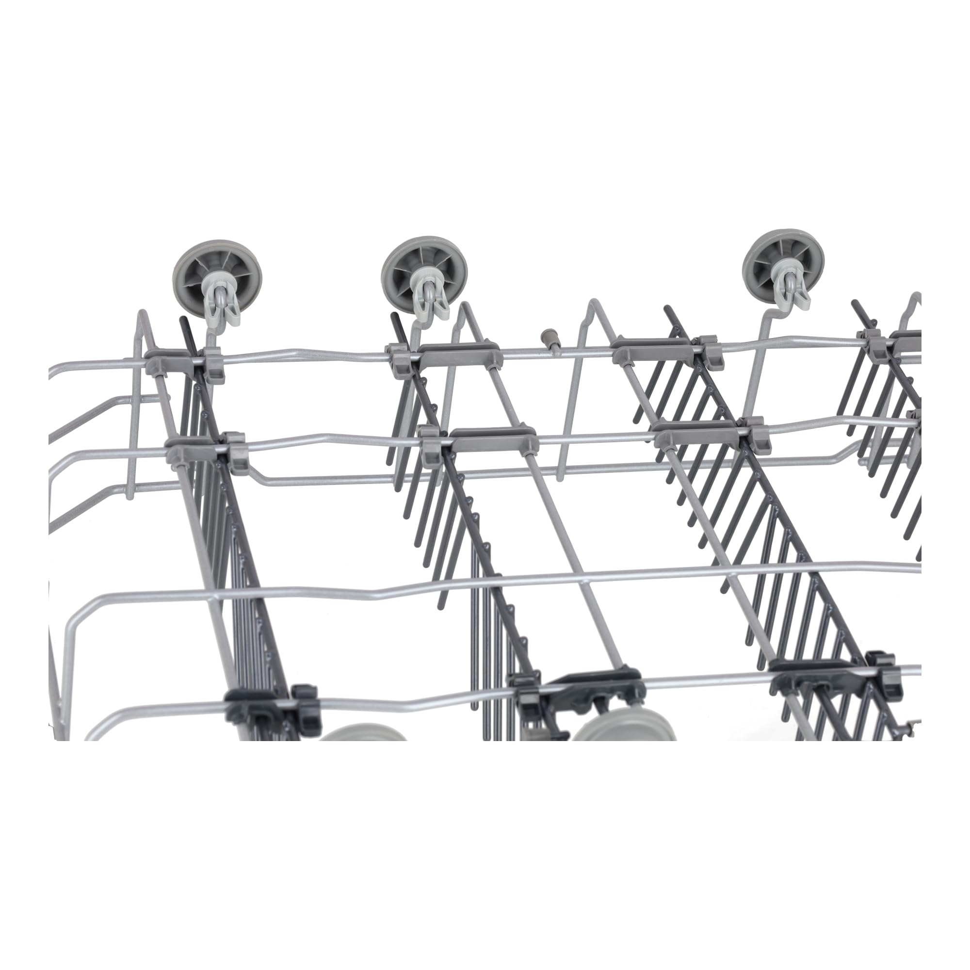 WENKO Carrello stretto Slim su ruote, carrello per la pulizia, ripostiglio con 3 cestini, metallo - plastica, 58x80x20 cm, grigio