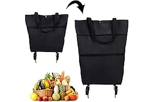 2 in 1 Foldable Shopping Cart: Your Space-Saving Shopping Companion