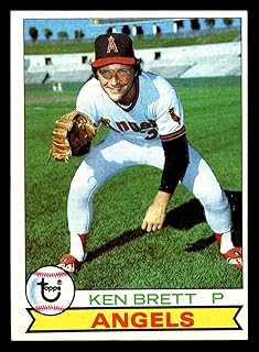 1979 Topps Regular (Baseball) card#557 Ken Brett of the California Angels Grade Near Mint
