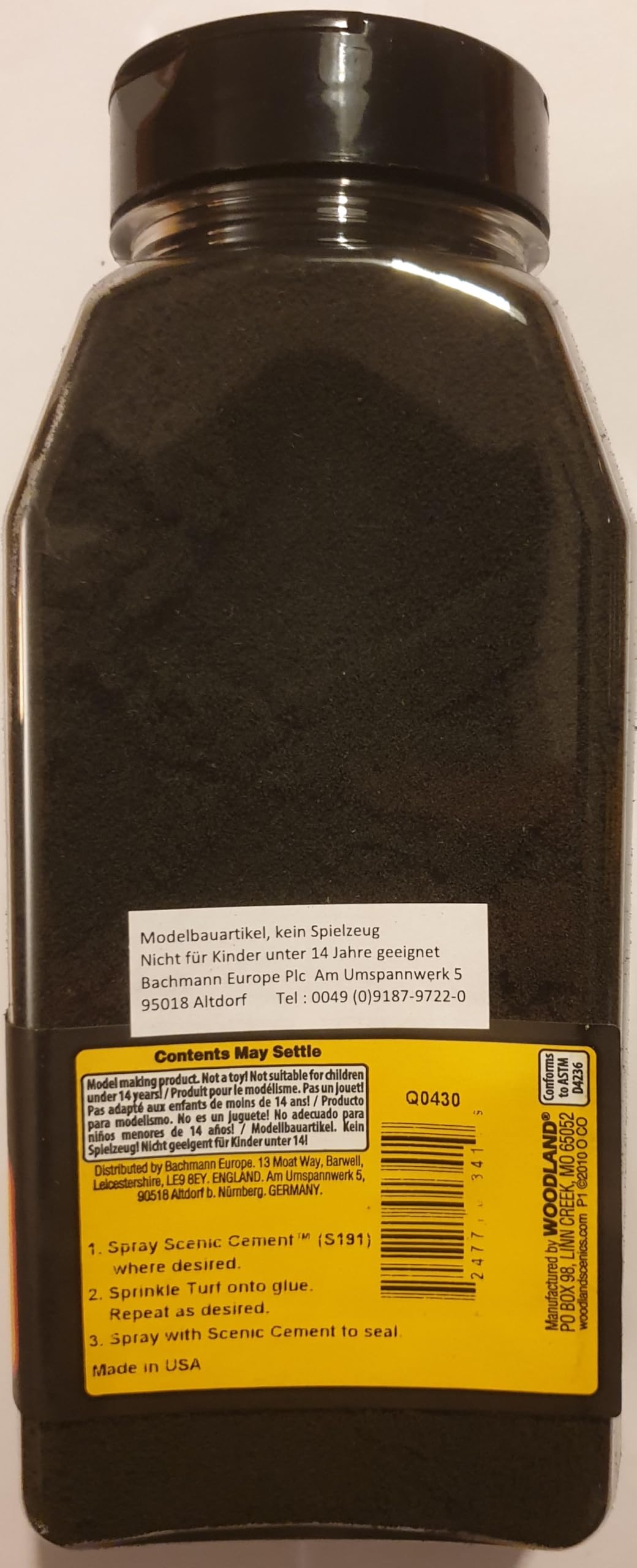 Woodland Scenics T1341 Begrünungsmaterial Belaubungsmaterial Boden Mutterboden dunkelbraun fine turf