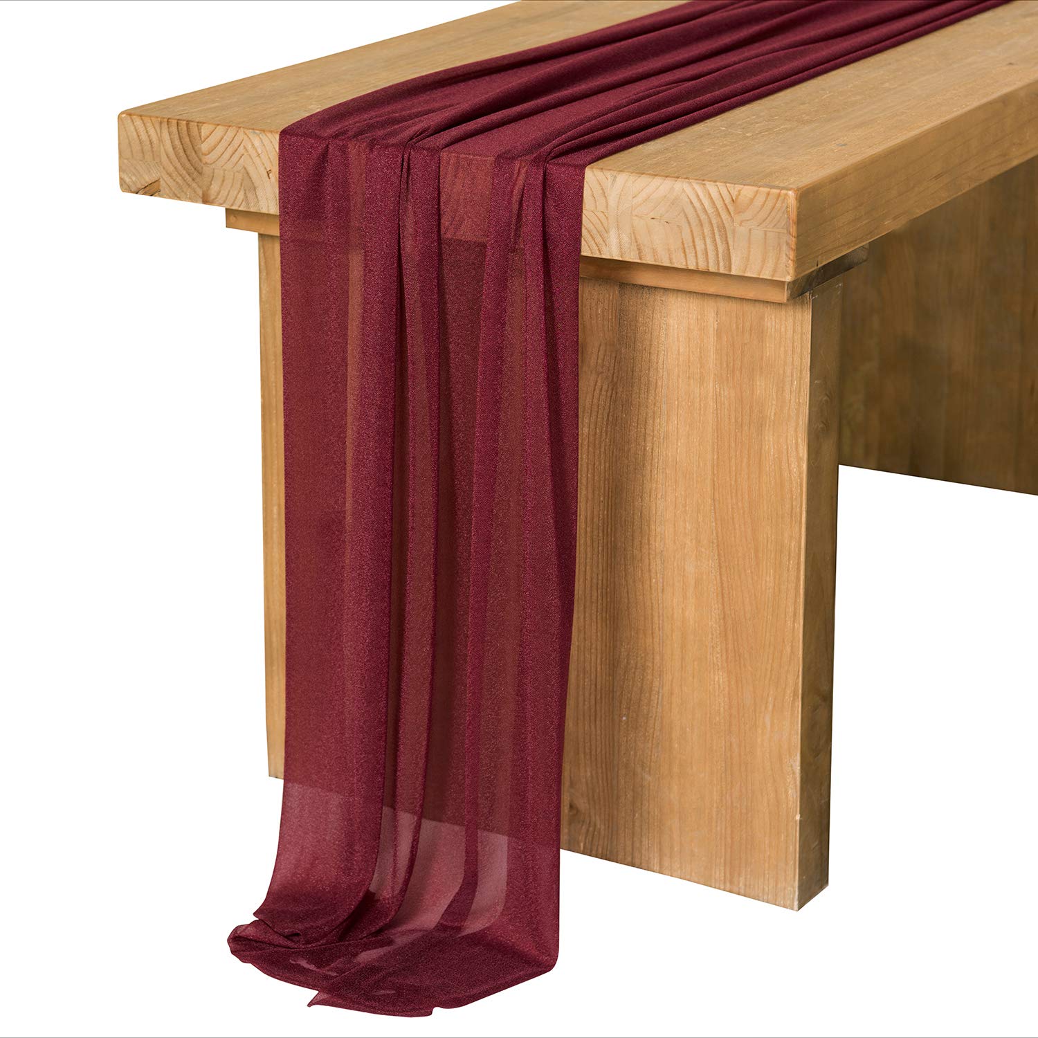 Ivory Table Runner - 14ft Sheer Chiffon for Weddings -25