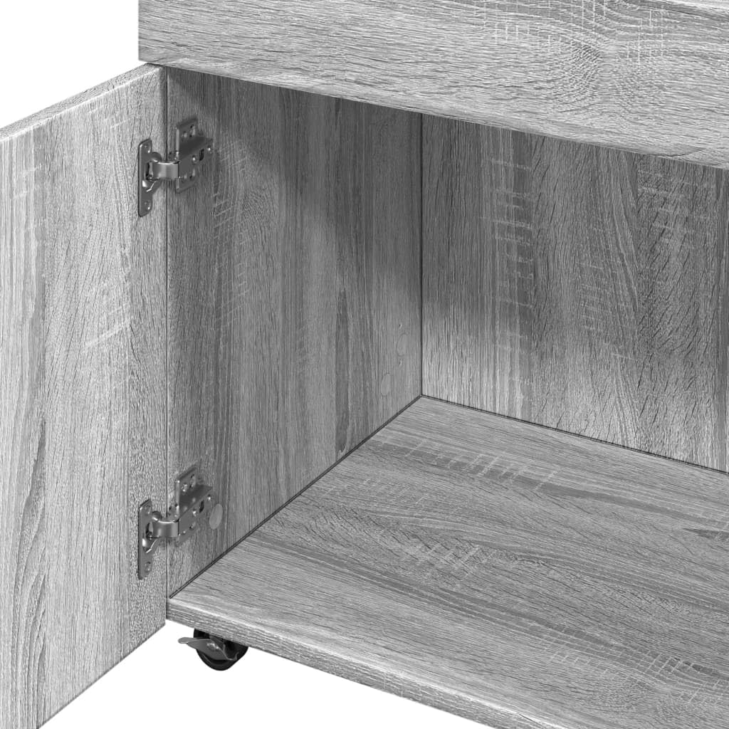 vidaXL Chariot de Bar Sonoma Gris 50x41x89 cm Bois d'ingénierie
