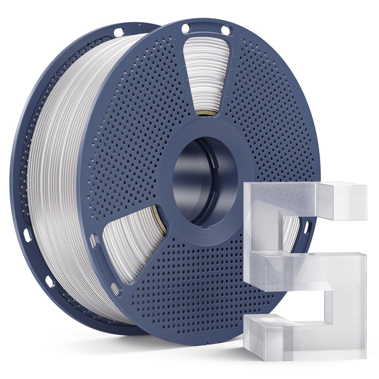 PETG Filament 1.75mm - 1kg(2.2lbs) SUNLU PETG 3D Printer Filament, Reusable Spool Compatible with Bambulab Refill Filament, 1.75mm Dimensional Accuracy +/- 0.02mm, Transparent-image-37