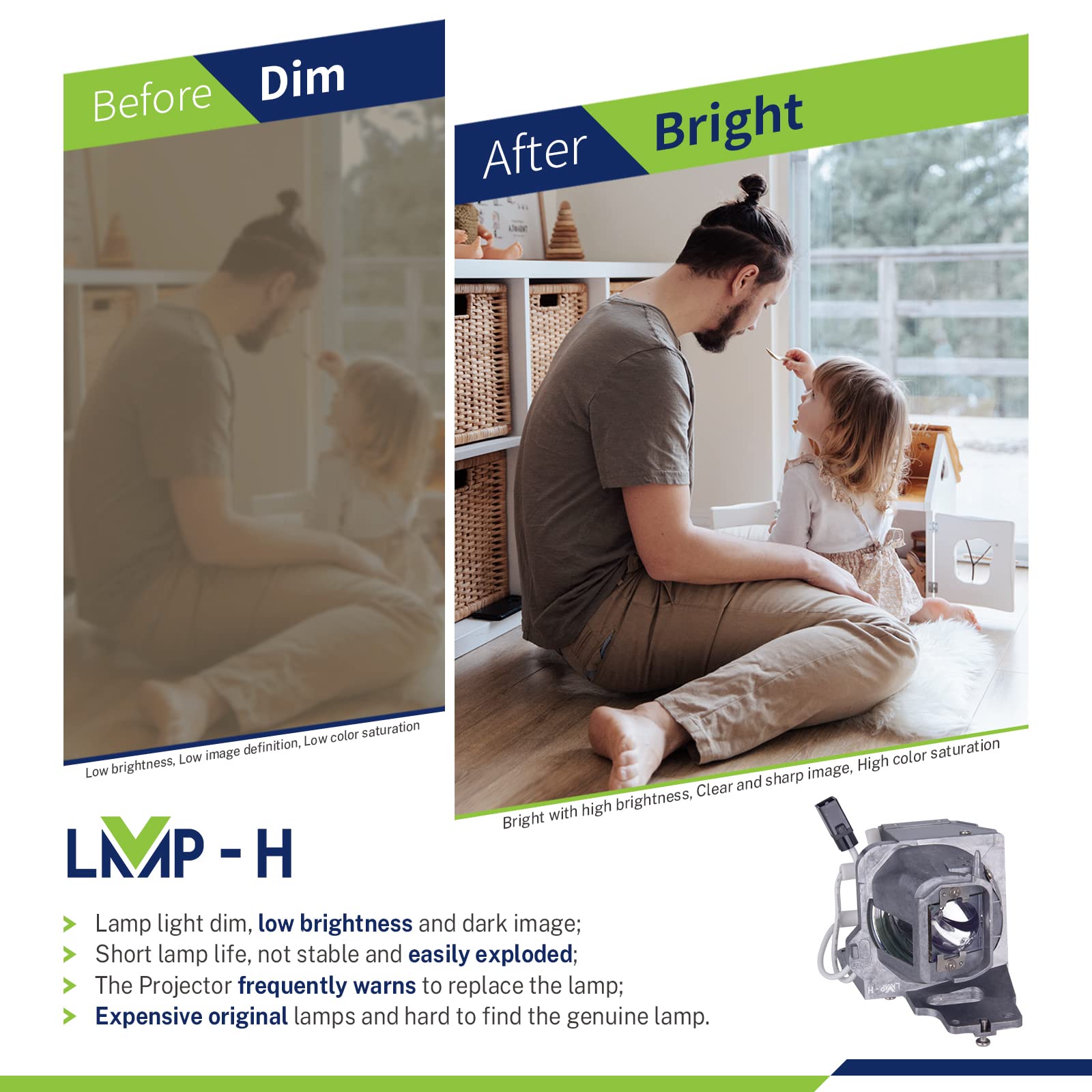 U-Lighting Premium Projector Lamp BL-FP240E / SP.78V01GC01 Bulb with Housing for OPTOMA UHD60 UHD65 UHD52ALV9 UHD50 UHD50X UHD51/A Replacement Bulb