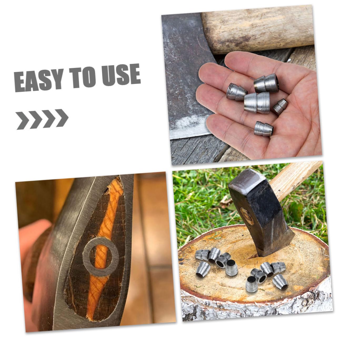 NULYLU 10pcs Ax Wedge Taper Wedge for Hammer Handle Wedges Hammer Handle Wedge Claw Hammer Wedge Hammer Handle Splitting Wedge Wedge Conical Handle Wedge Safety Wedge Silver Iron