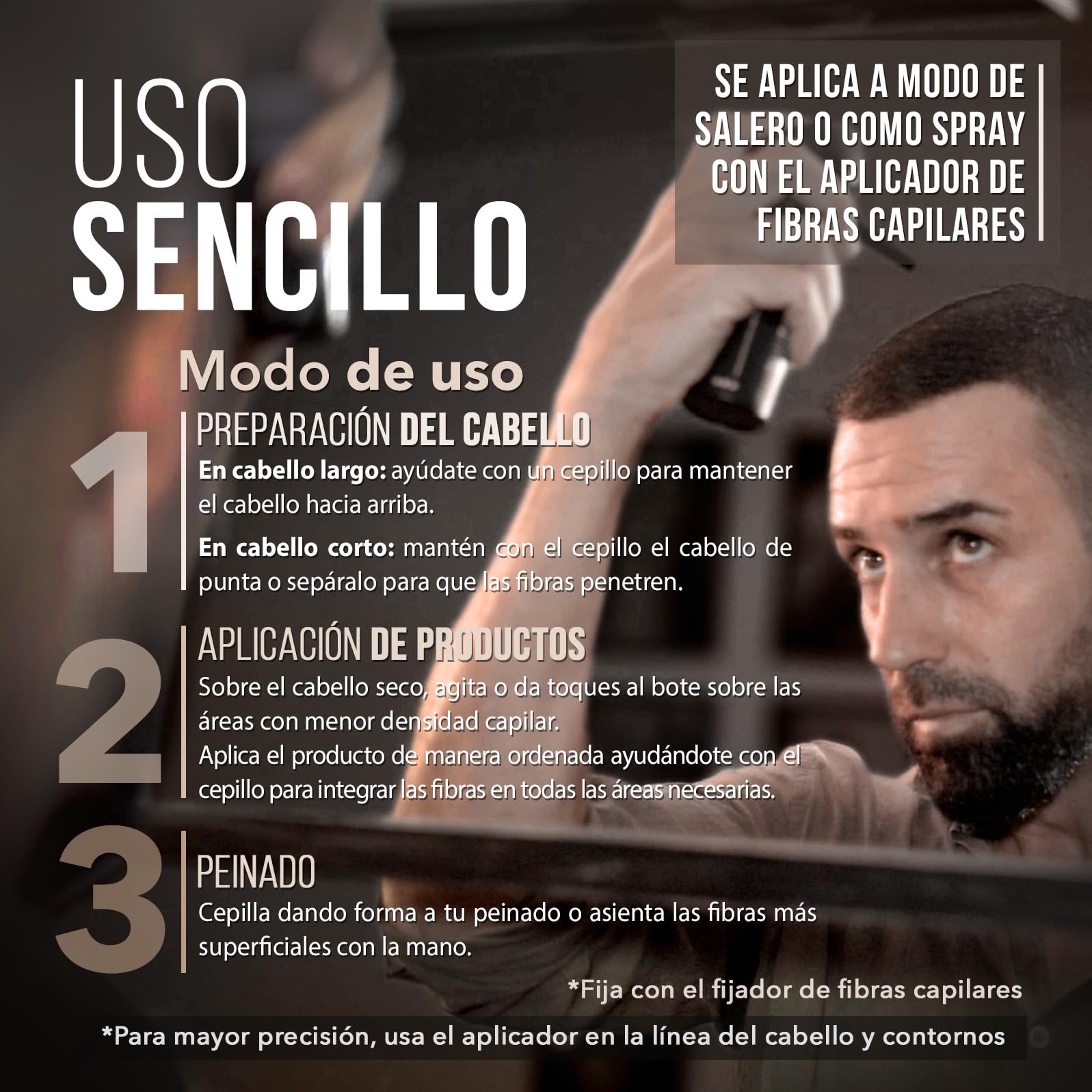 Fibras Capilares | Hair Fibers - Fibra Capilar Hombre y Mujer - Maquillaje Capilar de Microfibras Capilares para Disimular Calvicie - Voluminizador Cabello en Polvos Pelo Hombre
