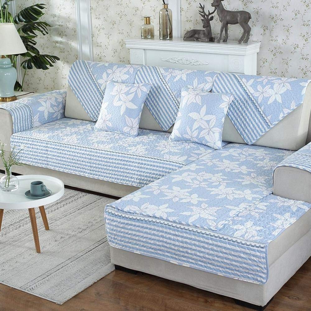 Housses de coussin de canapé d'angle en coton anti-slip