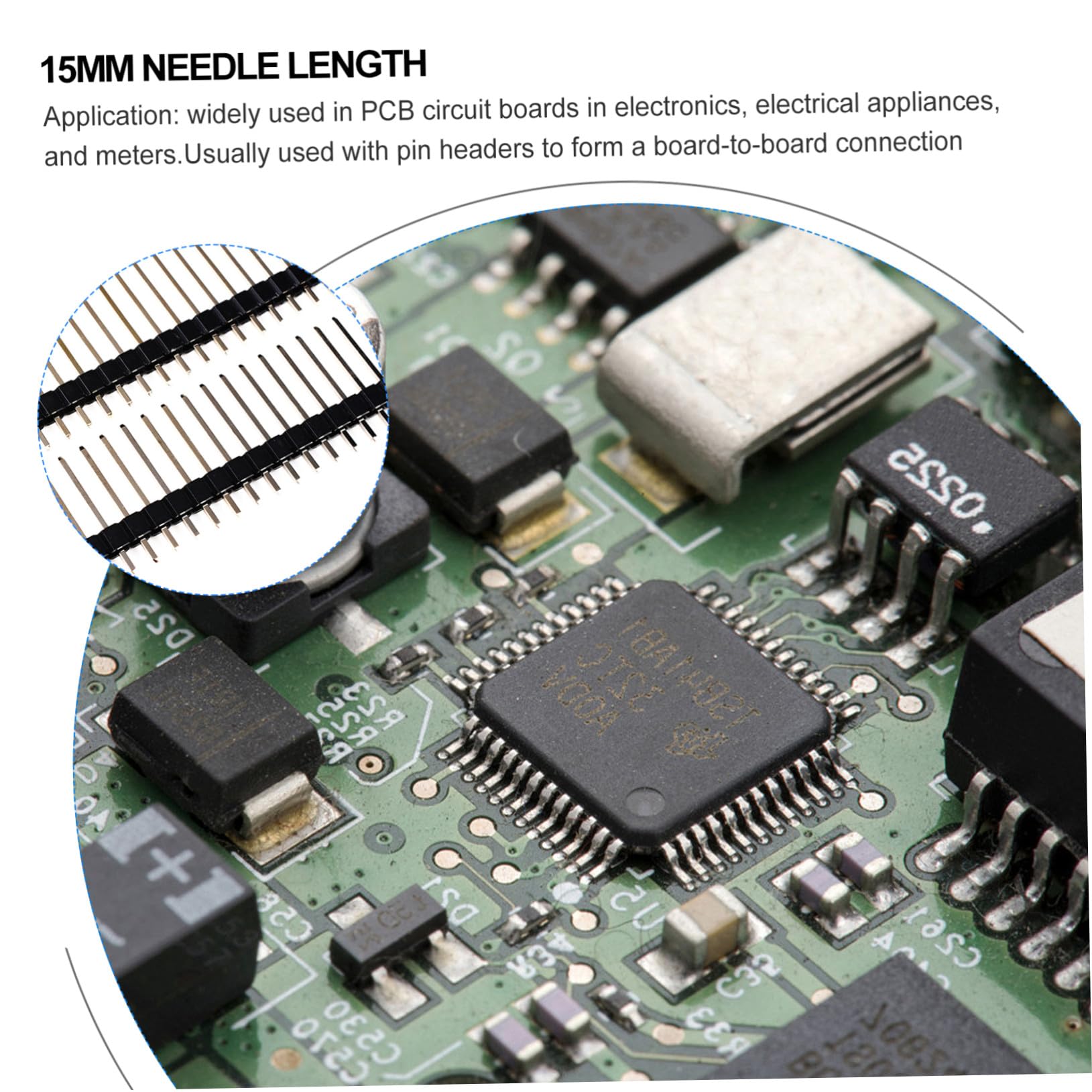 30 pezzi Connettori Pin Maschio Singolo per Pcb Accessori Strip in Rame Placcato Oro per Collegamenti Circuiti Elettronici