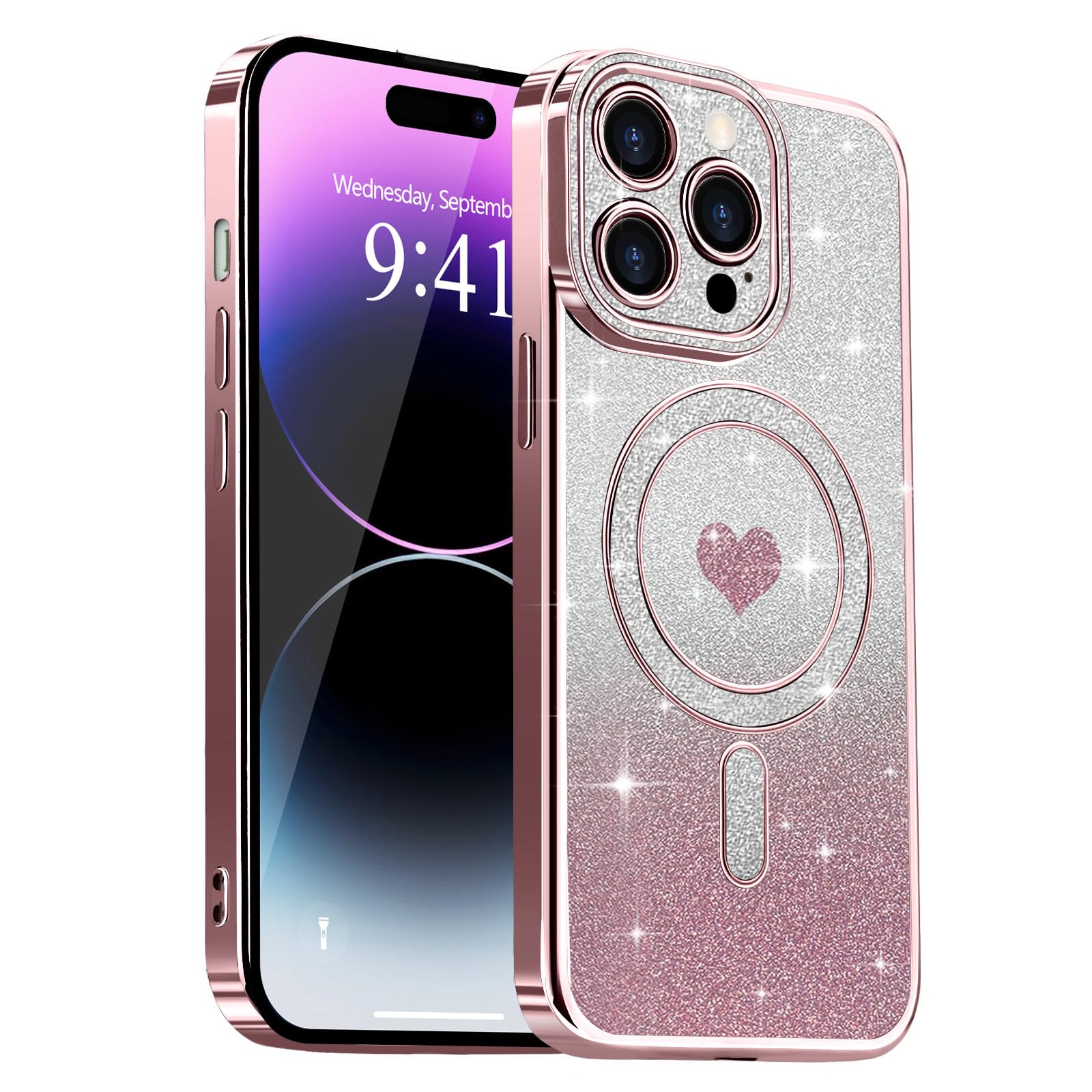 Amazon.co.jp: Lafunda iPhone 14 Pro Max 用 ケース キラキラ Magsafe