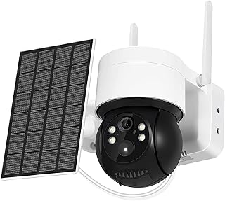 Ring Camera,ring camera, 3MP WiFi Solar Camera Outdoor PIR Motion Detection PTZ IP Camera with Solar Panel 7800Mah Battery 1080P CCTV Video Surveillance with Color Night Vision ( Color : 3mp Add 128gb