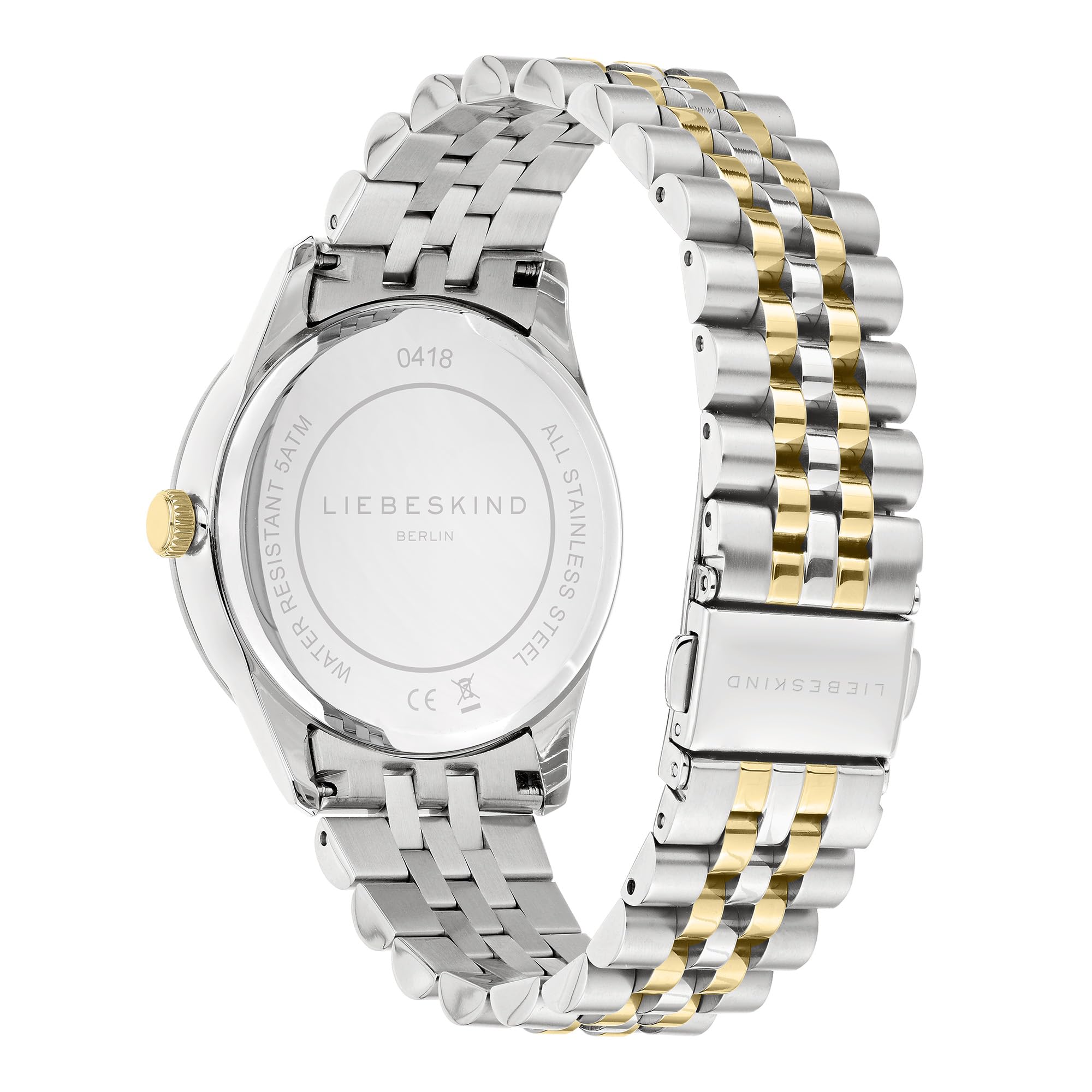 Liebeskind Berlin Damen Armbanduhr – Quarzuhr 36 mm – Rundes Gehäuse – Auffälliges Design – Edelstahlarmband – 5 ATM wasserdicht