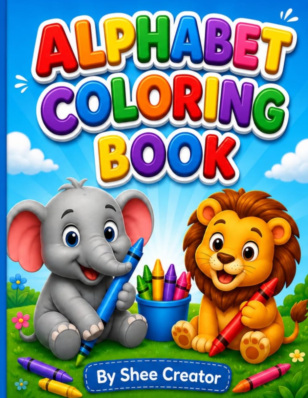 Alphabet Coloring Book for kids: Cute Animal Drawings and A to Z Fun Learning for Toddlers