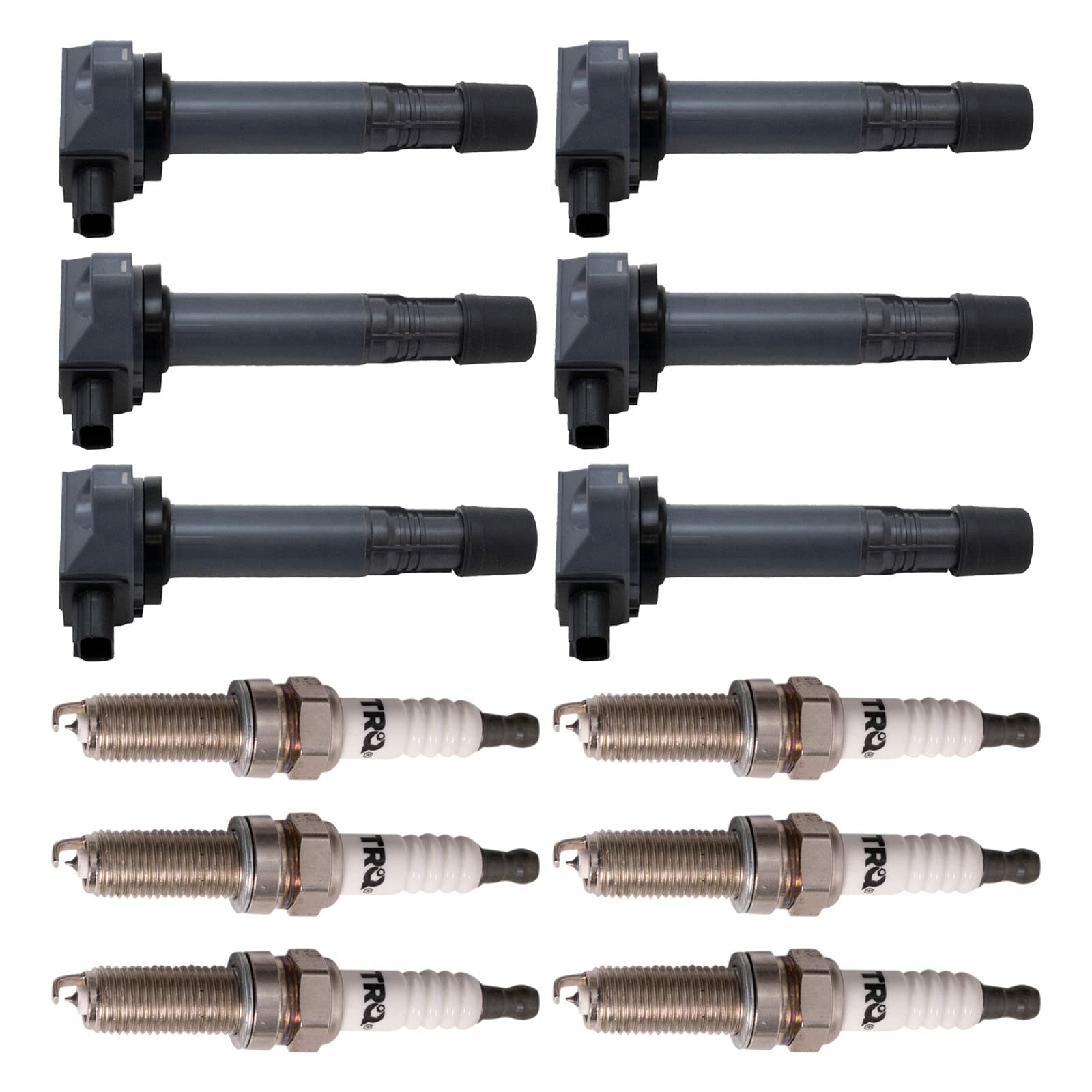 ROADFAR Ignition Coil Coils Pack Iridium Spark Plugs Set Of 6 For Dodge For Durango Journey For Jeep For Grand For Cherokee For Wrangler For Ram