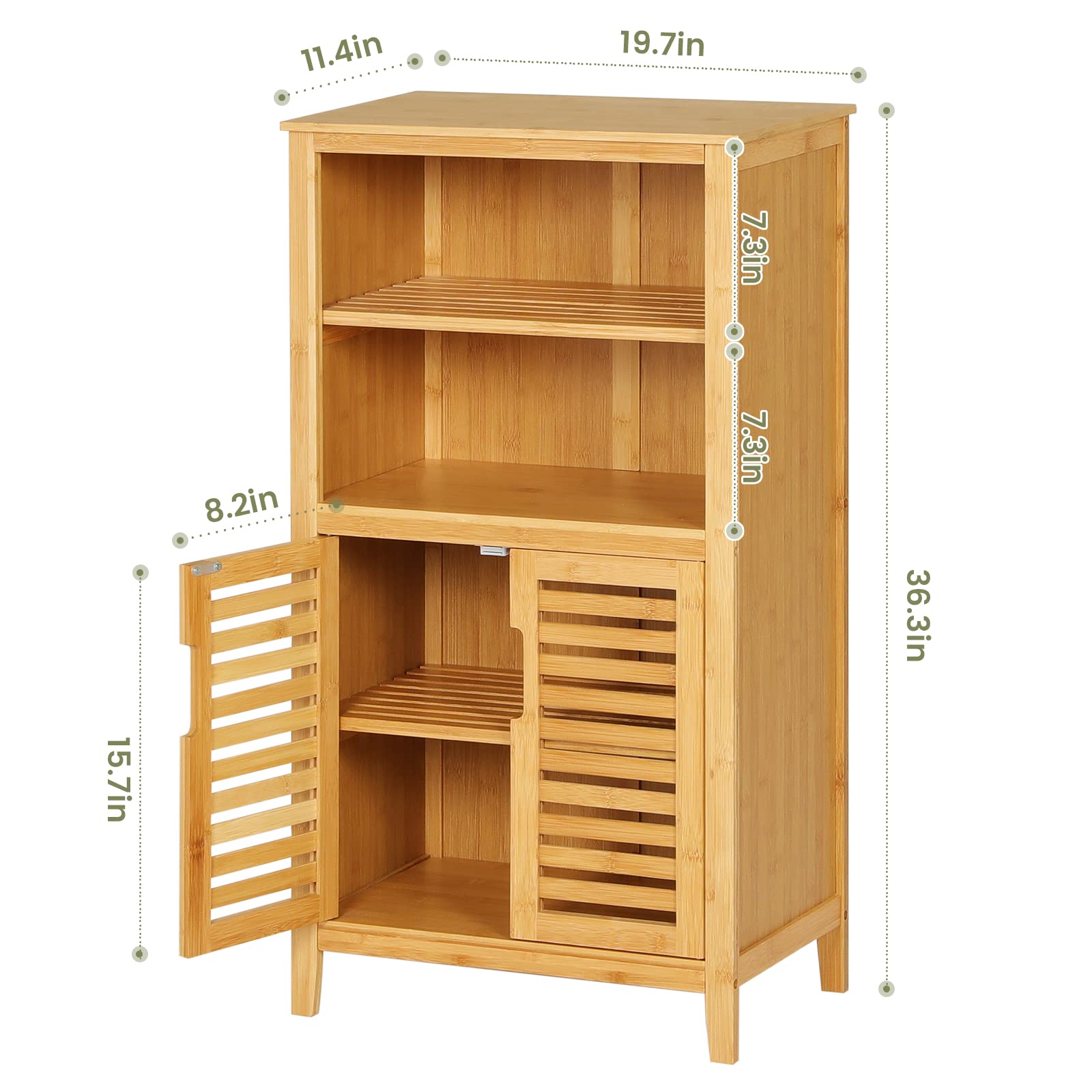 Buy VIAGDO Bamboo Storage Freestanding Floor with