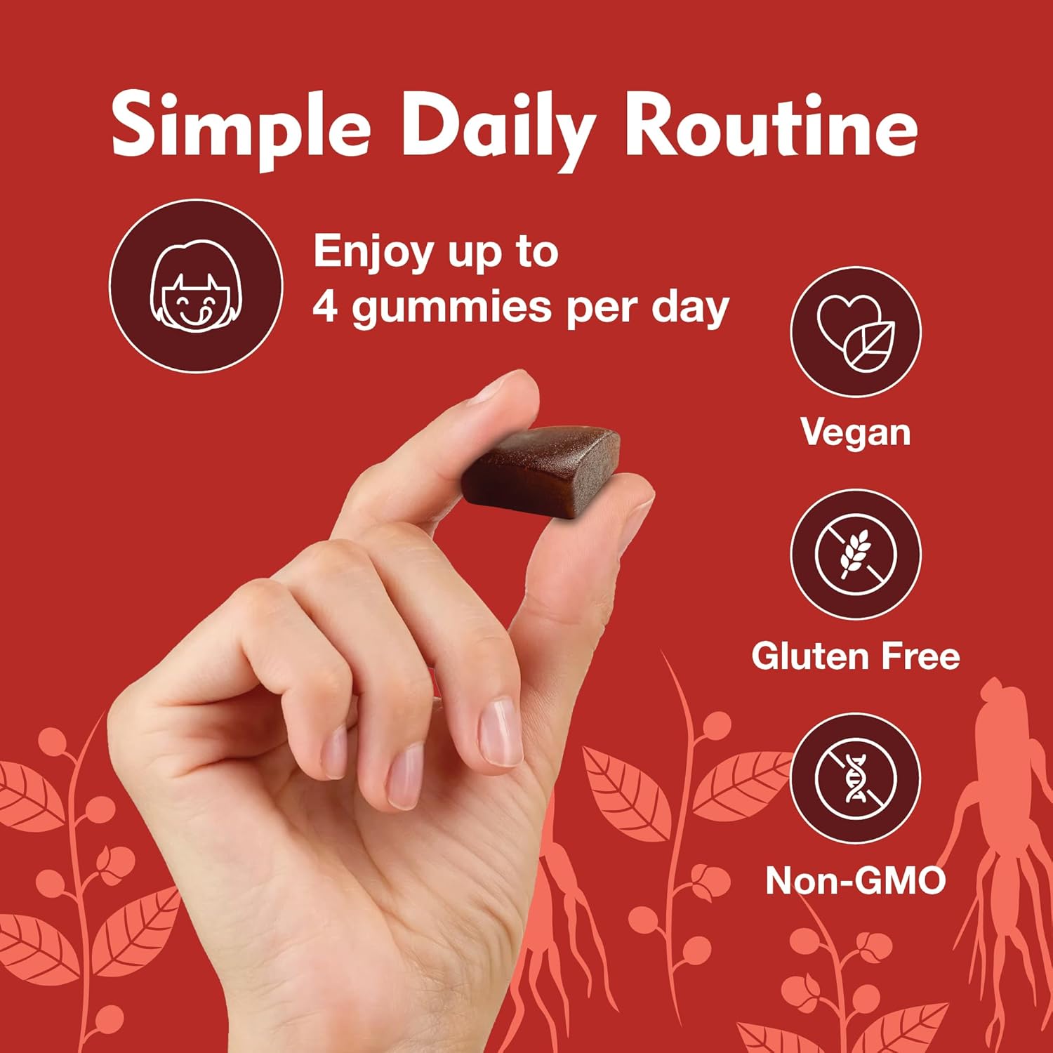KSM-66 Ashwagandha Gummies - 600mg Organic Root Extract per Serving - Delicious Natural Apple-Berry Flavor | Supports Relaxation, Focus, & Energy (60 Gummies)