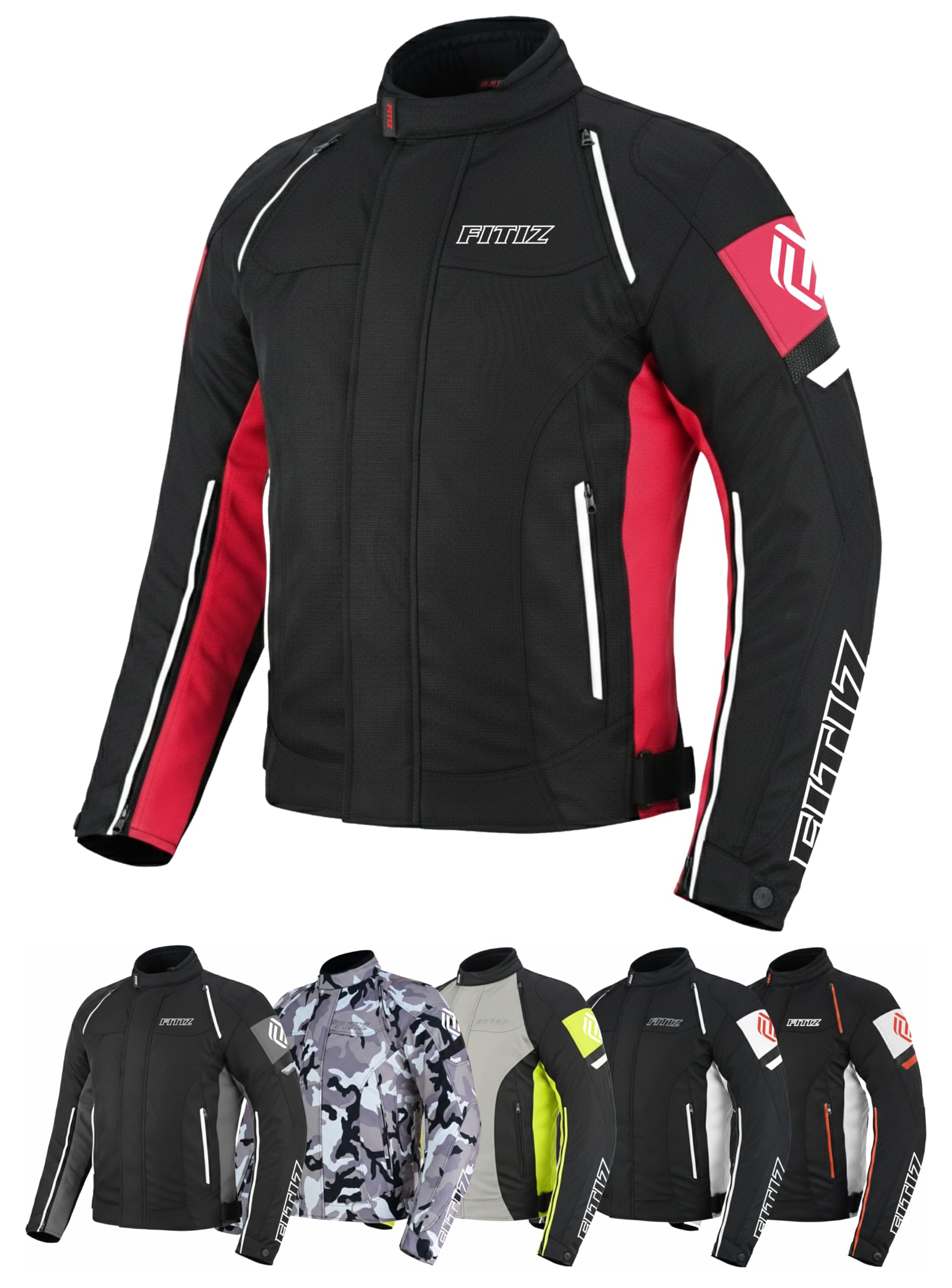 Premium Motorcycle Jacket Men for Adventure/Touring with Cordura Textile Summer Winter Windproof Bike Jacket for Racing, Riding Removeable CE Approved Protections — view 10