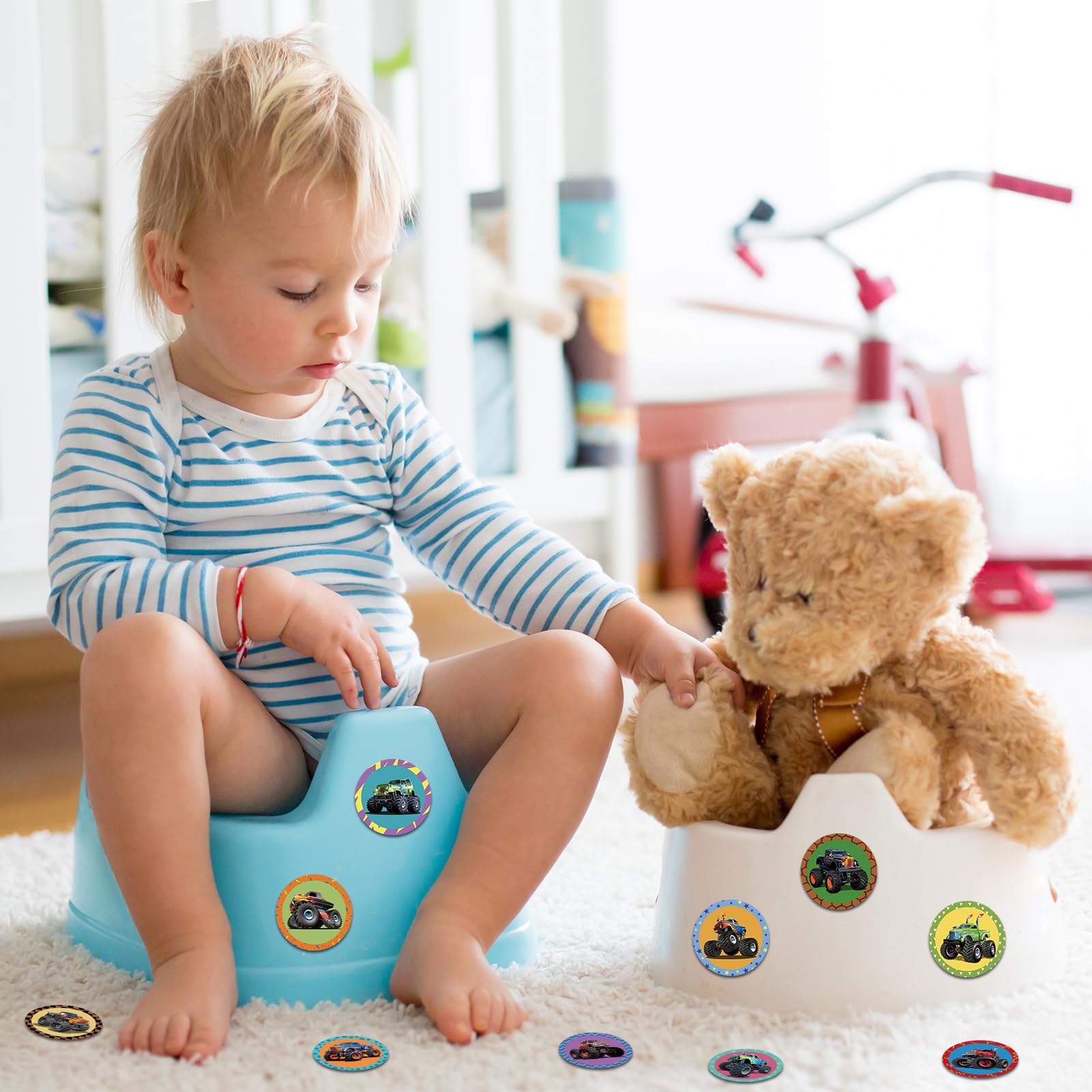 20 Pcs Farm Animal Potty Training Stickers Dinosaur