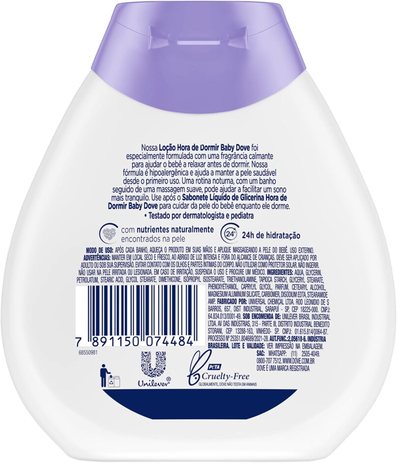 Baby Dove Loção Corporal Hidratação Relaxante Hora De Dormir Frasco 200Ml Baby Dove Loção Corporal Hidratação Relaxante Hora De Dormir Frasco 200Ml