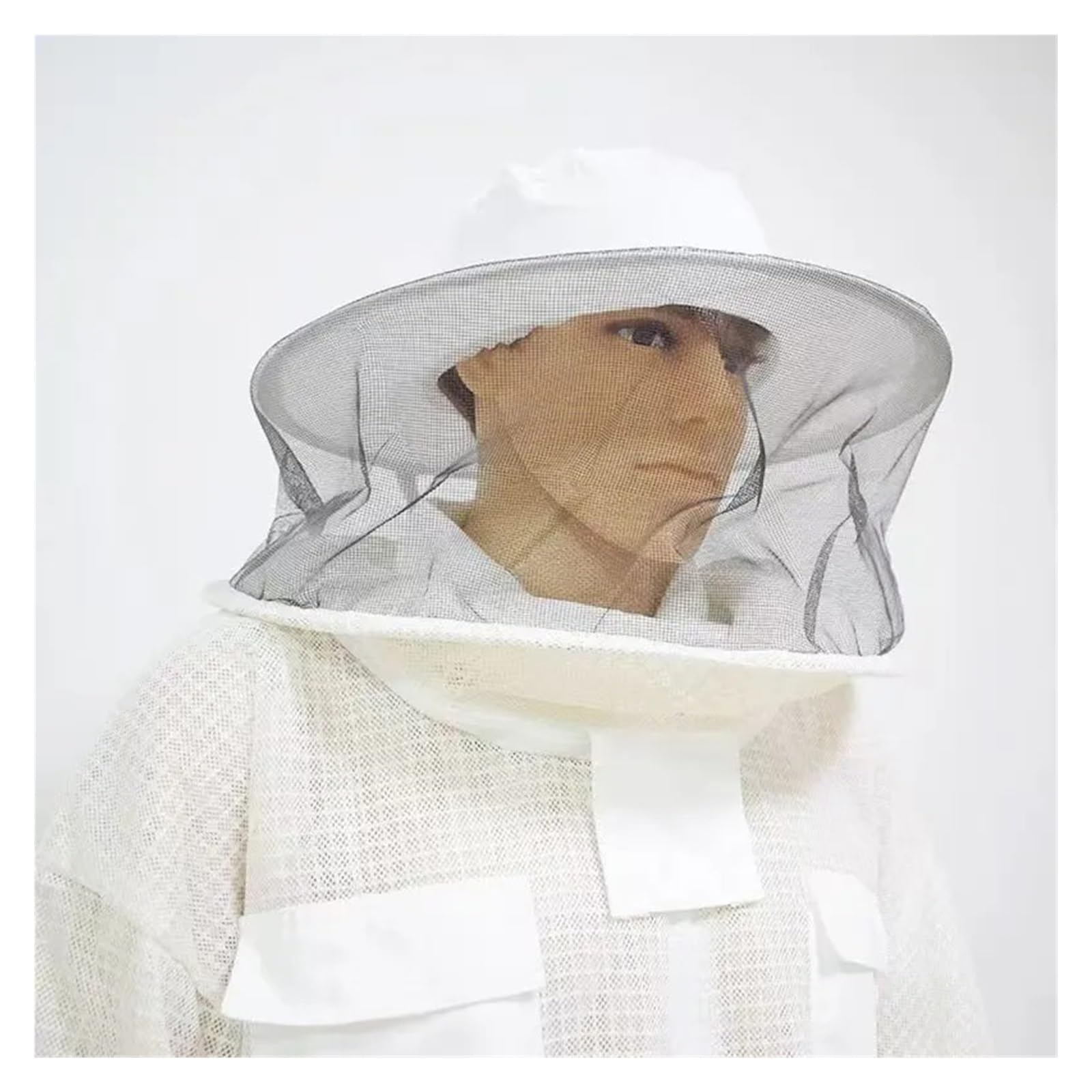 Apicoltore, Abbigliamento for coltura Tuta ventilata ultra traspirante a 3 strati con velo rotondo Attrezzatura protettiva professionale anti-ape ,Attrezzature Per L'apicoltura(L)