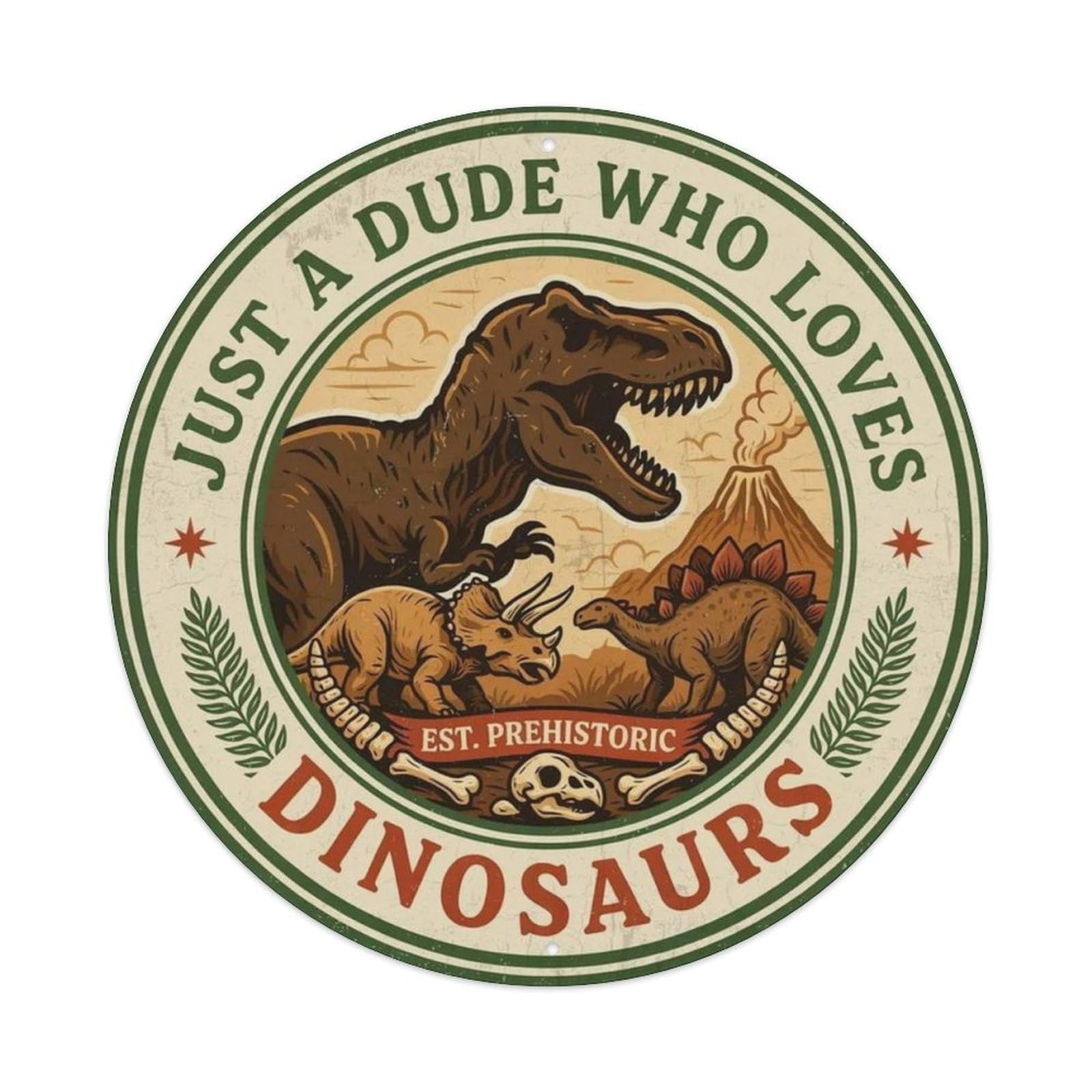 Just A Dude Who Loves Metal Tin Sign Plaque