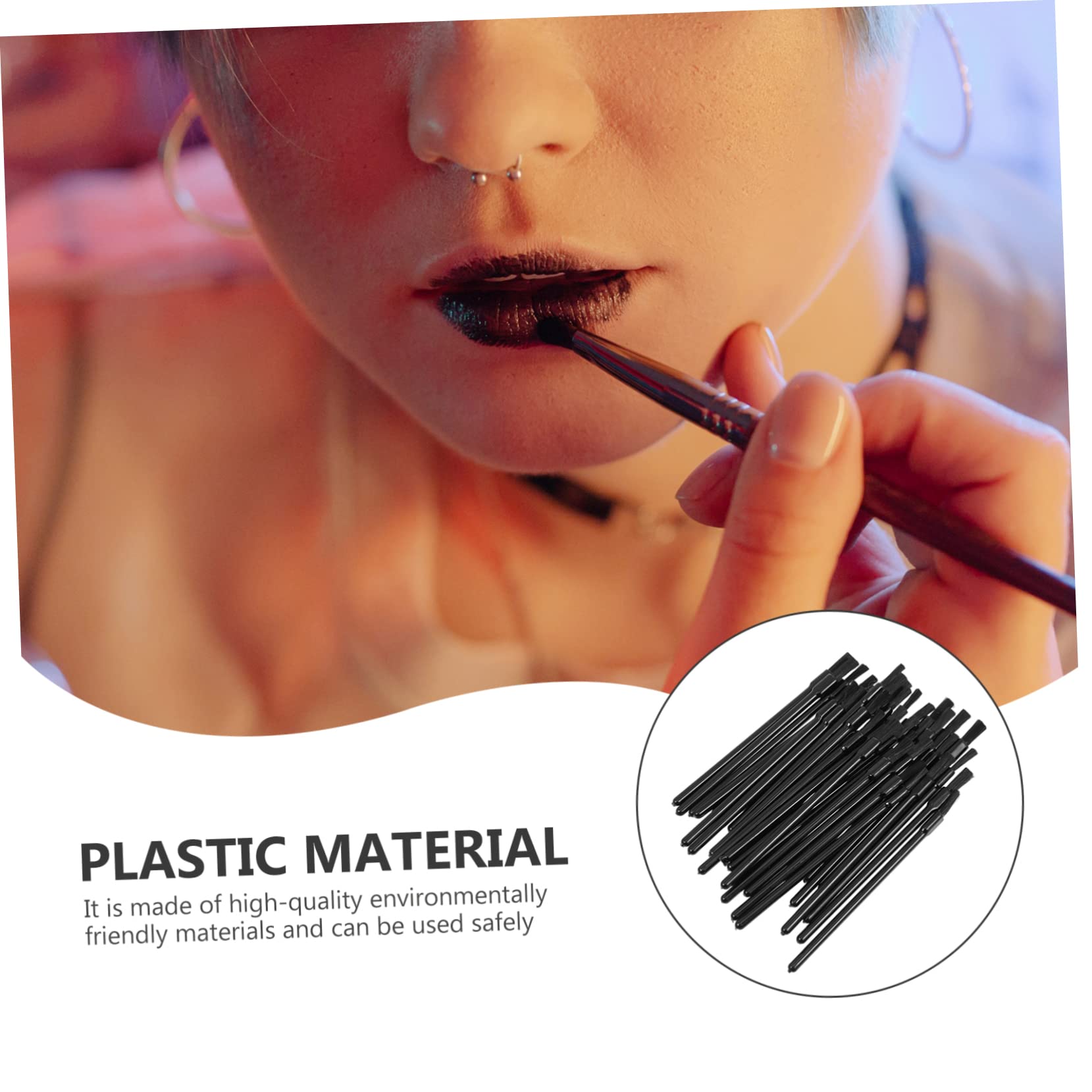 WOFASHPURET 100Pcs Disposable Lip Brushes Makeup Tool for Smooth Lip Color Soft Flat Applicator for Lipstick Gloss and Concealer Travel Friendly Design