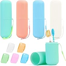 qxayxa 4 custodie da viaggio per spazzolino da denti, portaspazzolino da viaggio, portaspazzolino da viaggio, portaspazzolino da viaggio, per viaggi, campeggio, affari, vacanze, con 5 coperture per