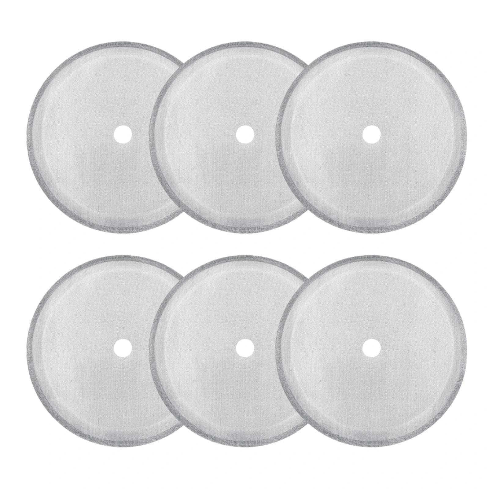 Livawnd 6 Pack French Press Replacement Filter Screen,Reusable Stainless Steel Mesh Filters for Universal 1000 ml / 34 oz / 8 Cup French Press Coffee Makers