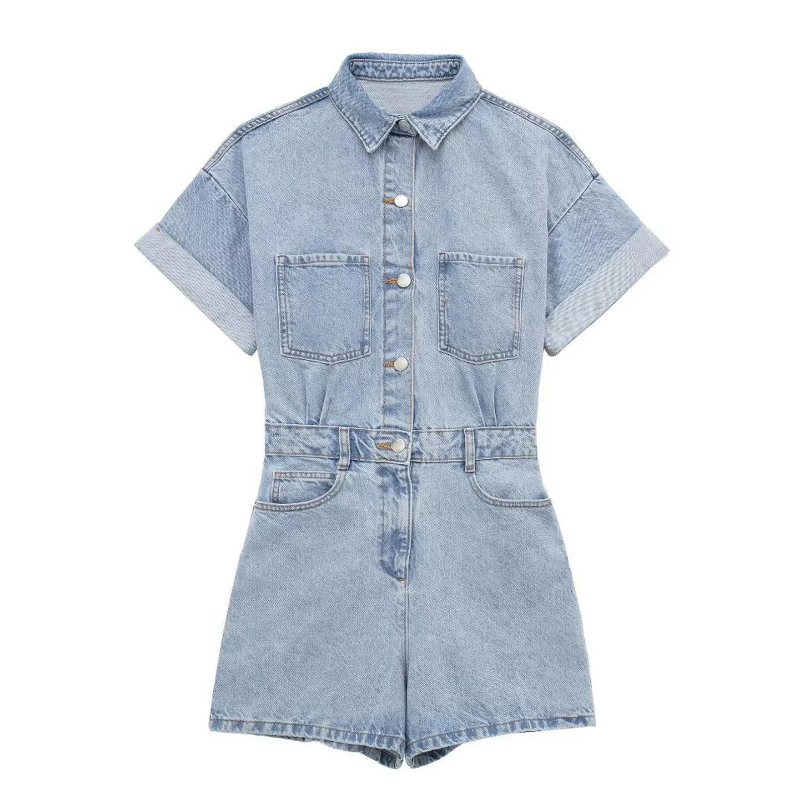 Generic Mono corto denim casual urbano de mujer