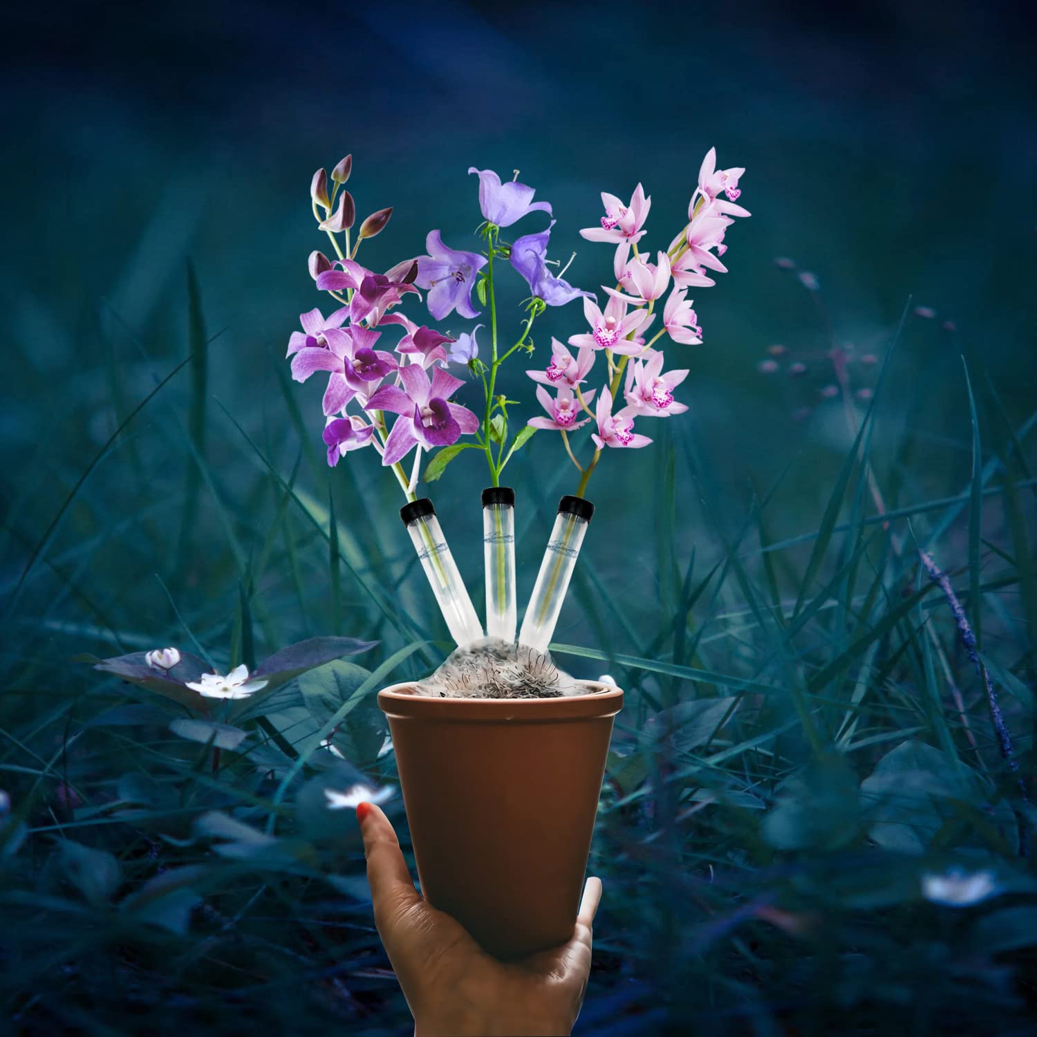 100 Provette Per Fiori Con Coperchio - Tubi Per Acqua Floreale Riutilizzabili - Foto 10