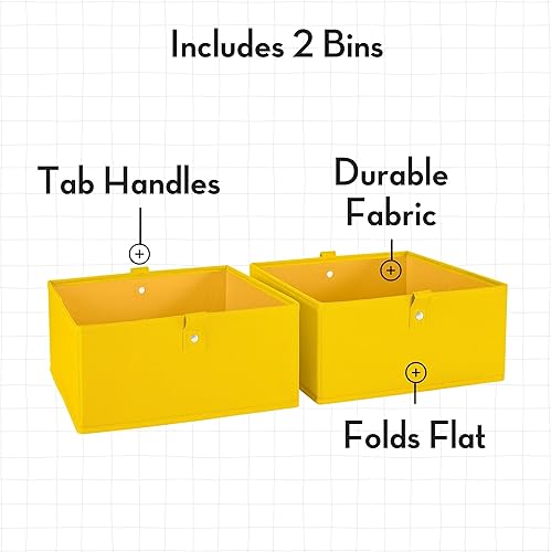 Miniatura 3 de RiverRidge Juego de 2 contenedores plegables de almacenamiento para niños, organizador de contenedores de 10.5 pulgadas con asas, organizadores de