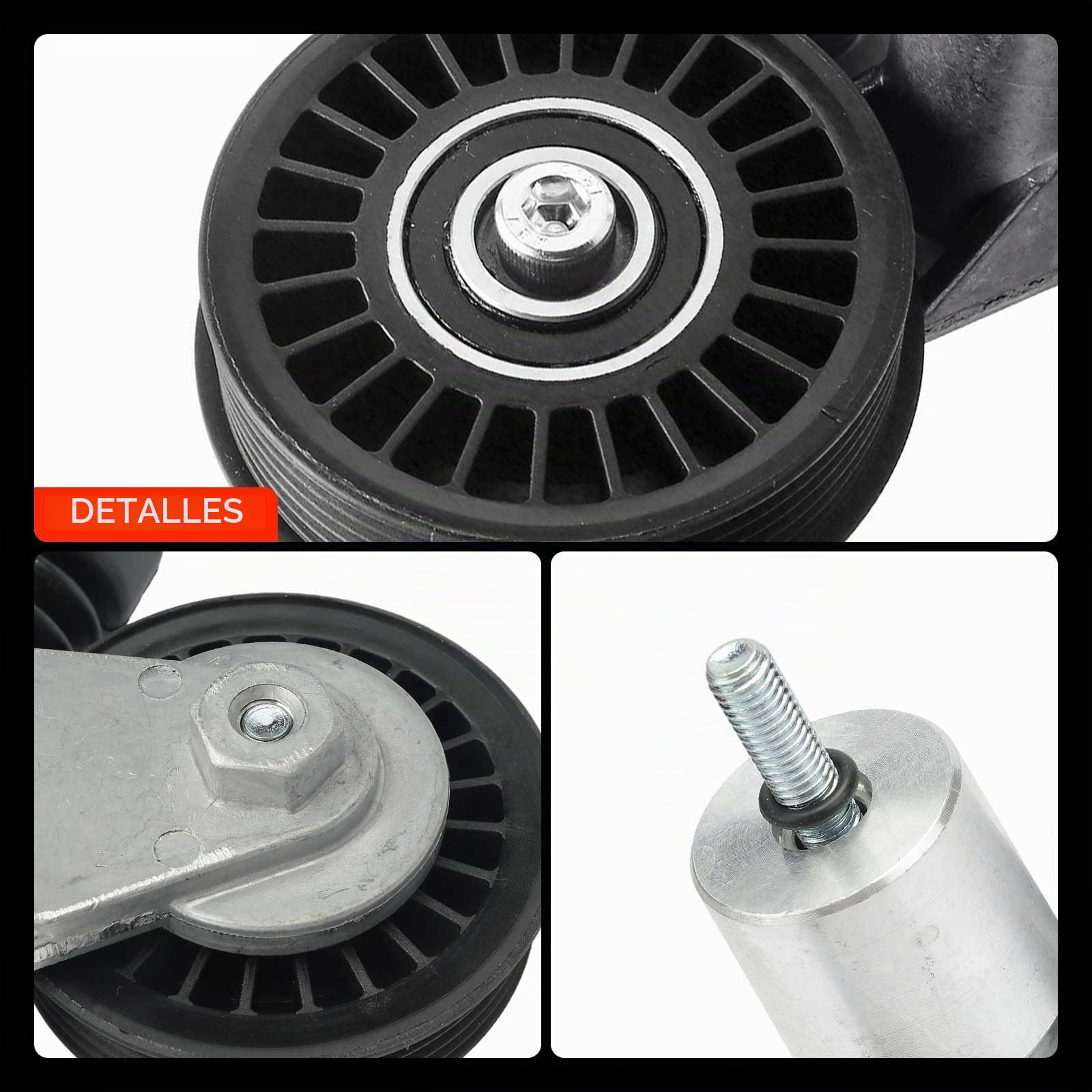 Frankberg Polea guía de rodillos Diesel Compatible con Golf IV 1J1 1.9L A4 Avant 8E5 1.9L P.a.s.s.a.t Variante 3B6 1.9L P.a.s.s.a.t Variante 3B5 1.9L A4 8E2 1.9L Replace# 038145299A