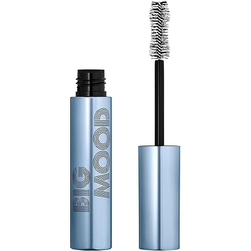 e.l.f. Big Mood Waterproof Mascara, Instantly Creates Long-Lasting, Bold & Lifted, Voluminous Lashes, Infused with Jojoba Wax, Black, 0.30 fl Oz