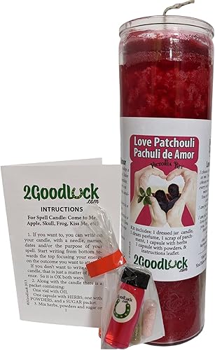 Kit de velas vestidas de pachulí - Veladora Preparada Pachuli