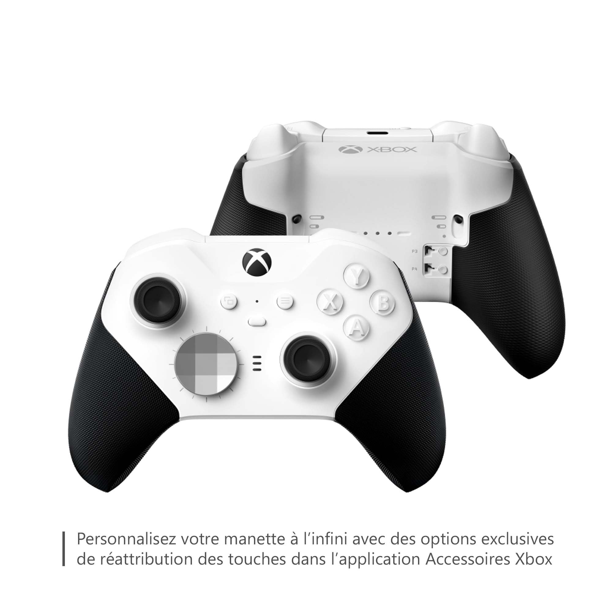 Xbox Manette sans Fil - Elite Series 2 – Core (Blanc) Series X, Series S, One, Windows 10 & 11, Android et iOS