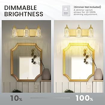 zeyu 21 Inch 3 Light Bathroom Wall Light Fixtures, 18W